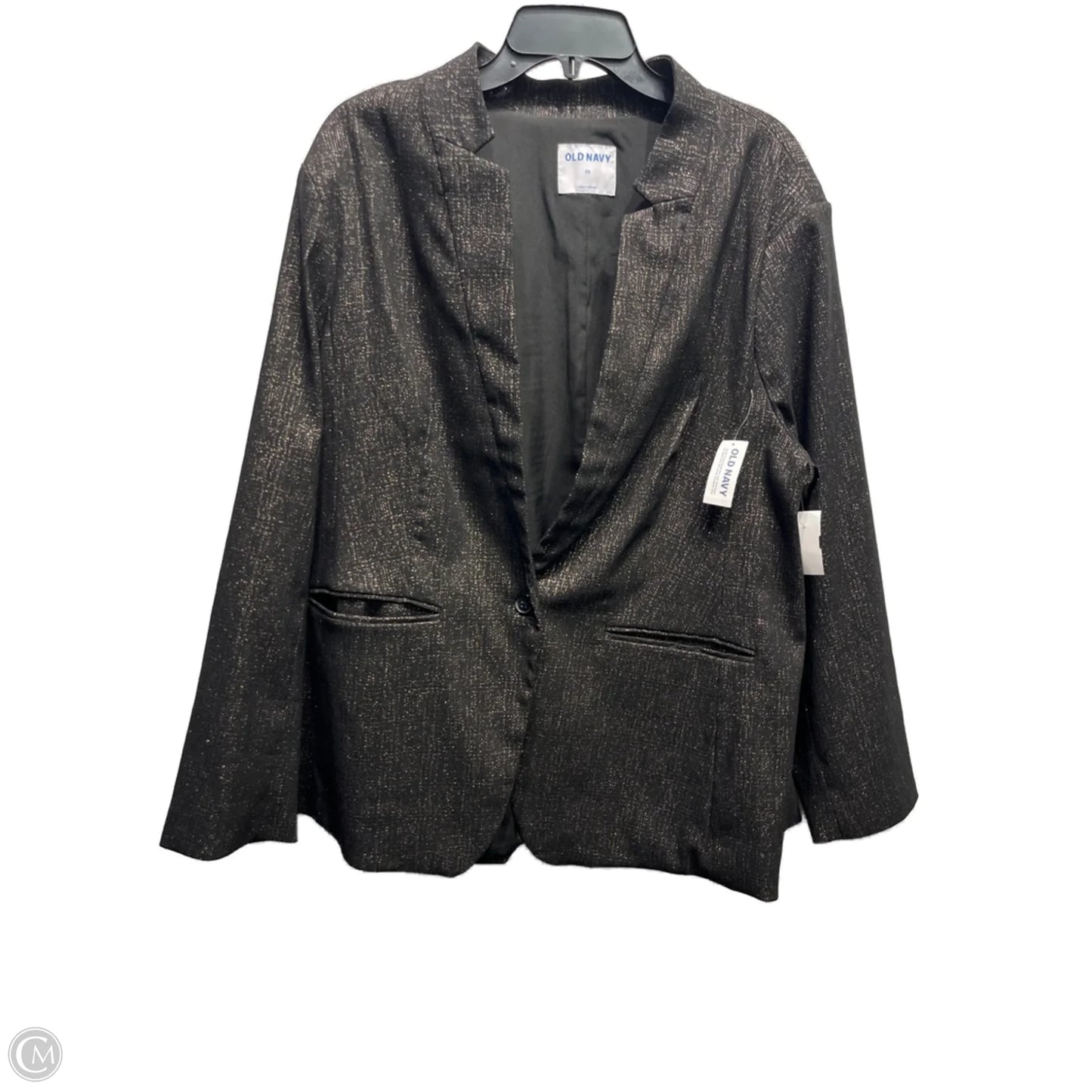 Blazer By Old Navy In Black & Gold, Size: 2x