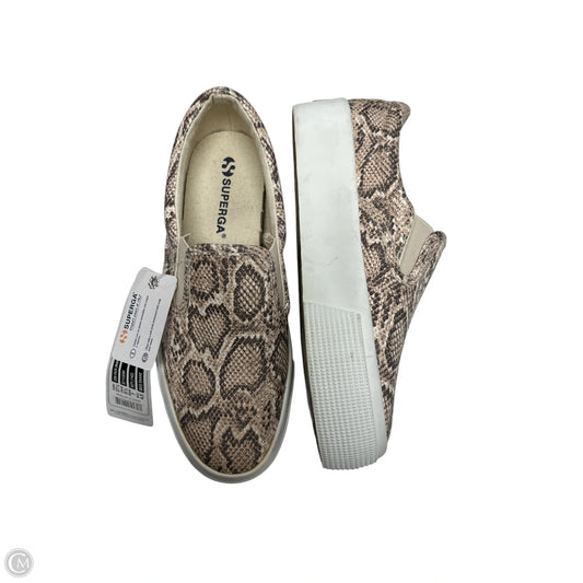 Shoes Flats By Superga In Tan & White, Size: 7.5