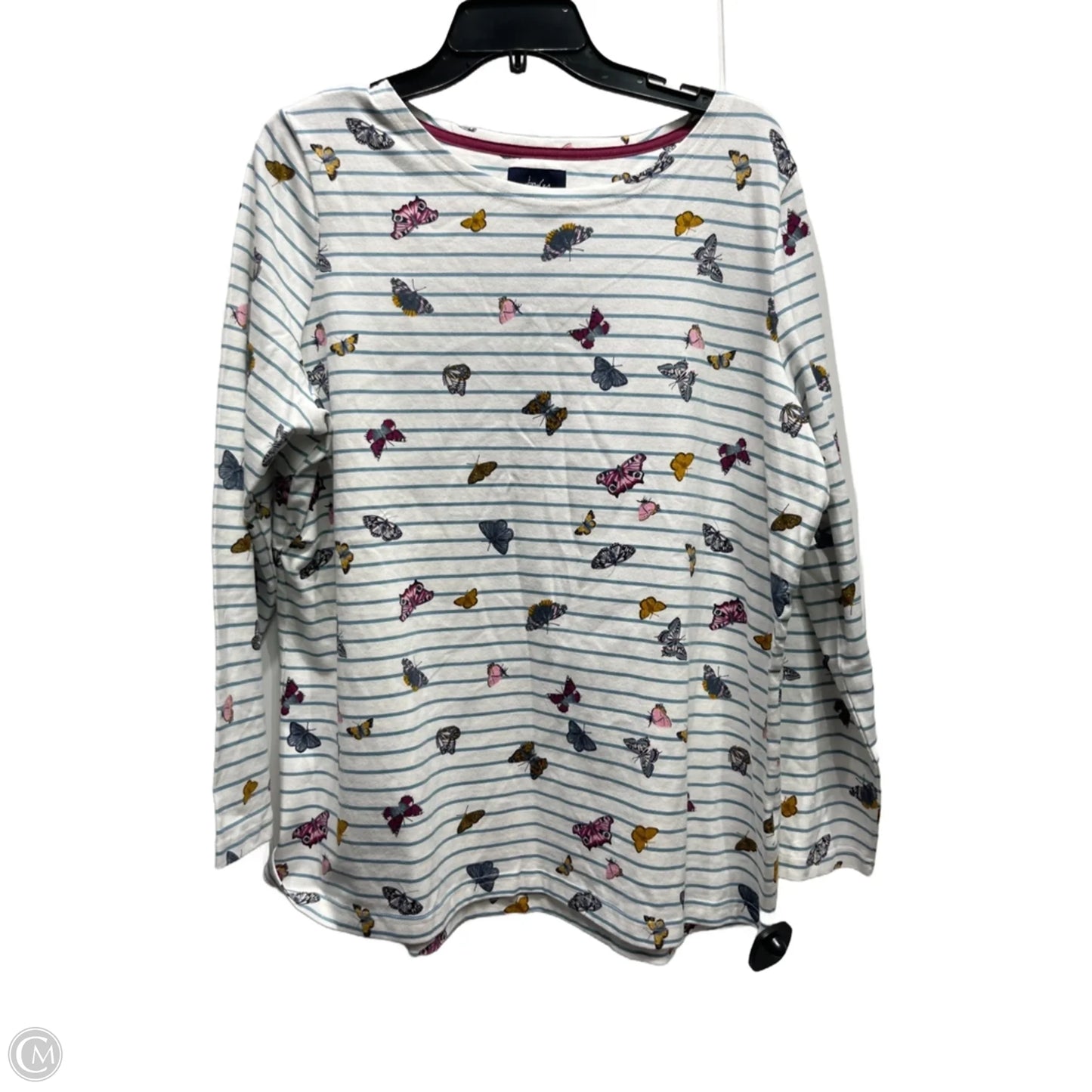Top Long Sleeve By Joules In Blue & Pink, Size: 16