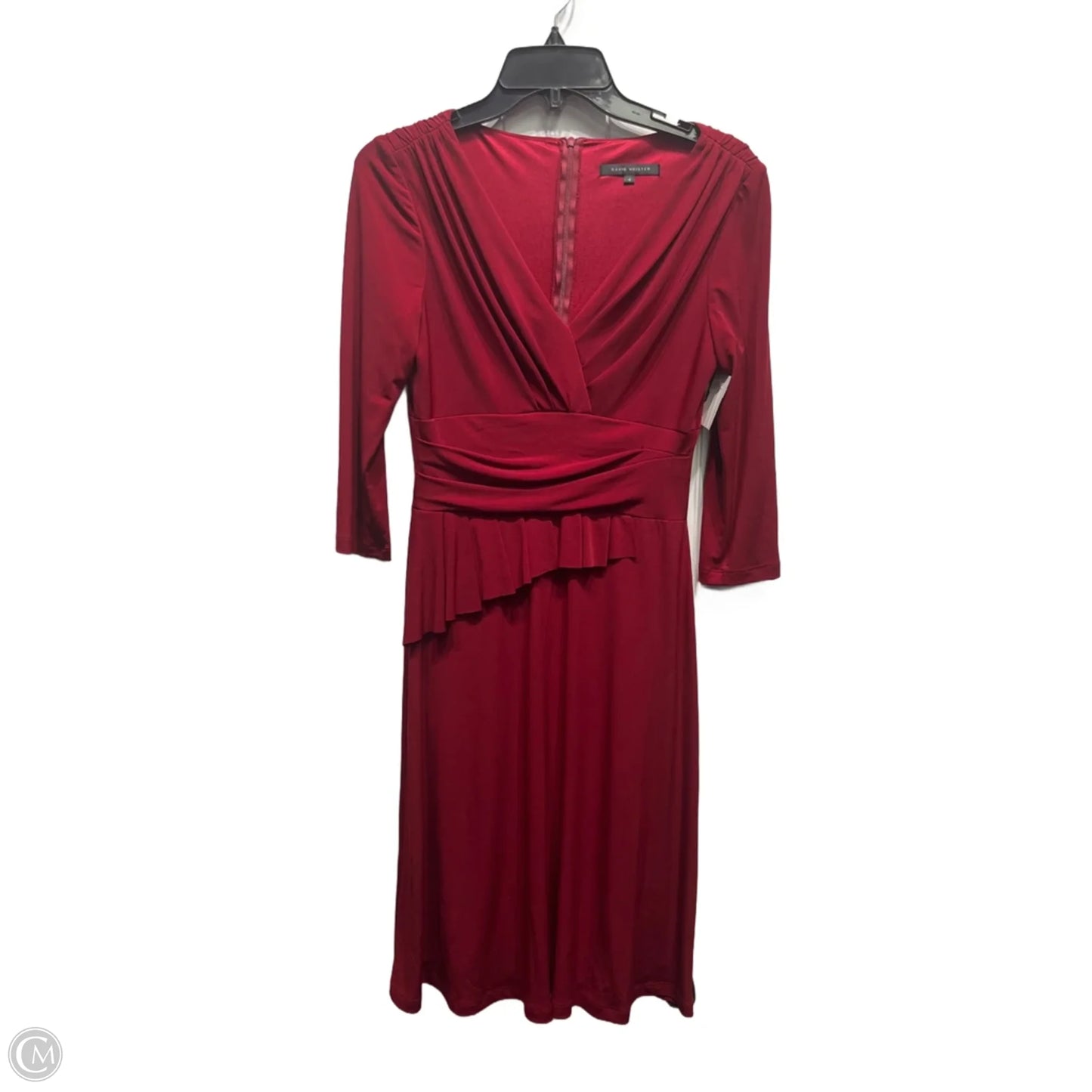 Dress Party Midi By David Meister In Red, Size: S
