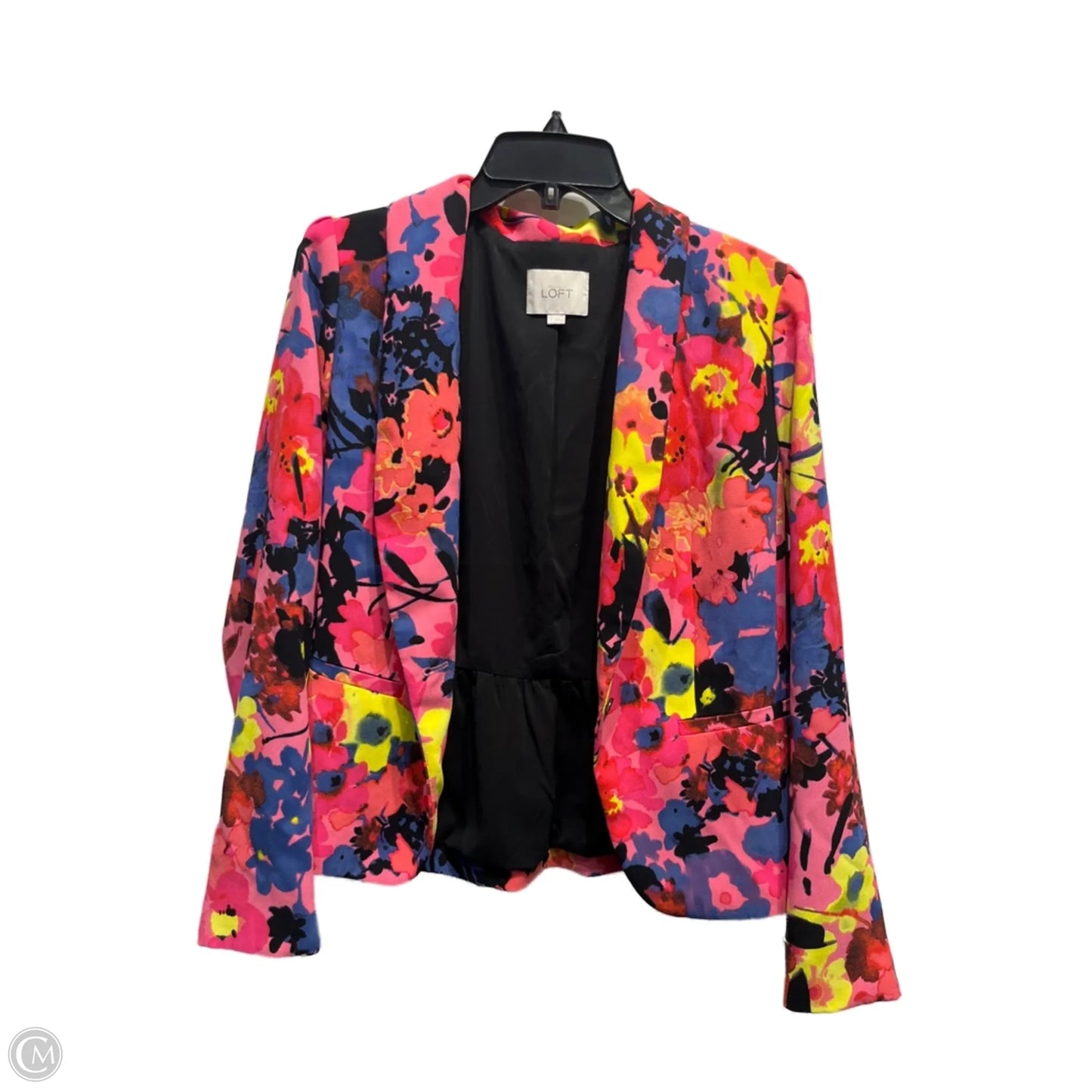 Blazer By Loft In Blue & Pink, Size: S
