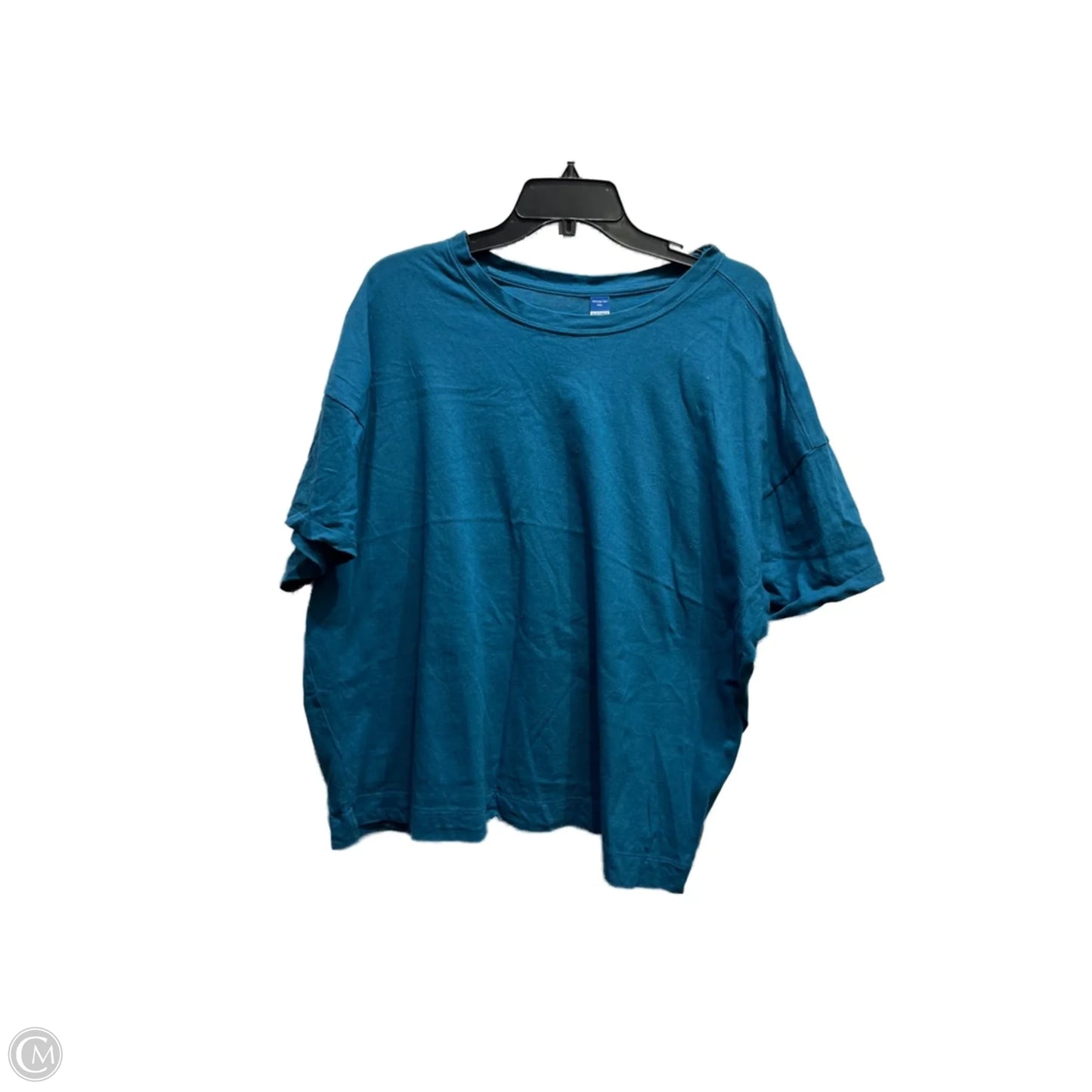 Top Short Sleeve Basic By Old Navy In Blue, Size: Xxl