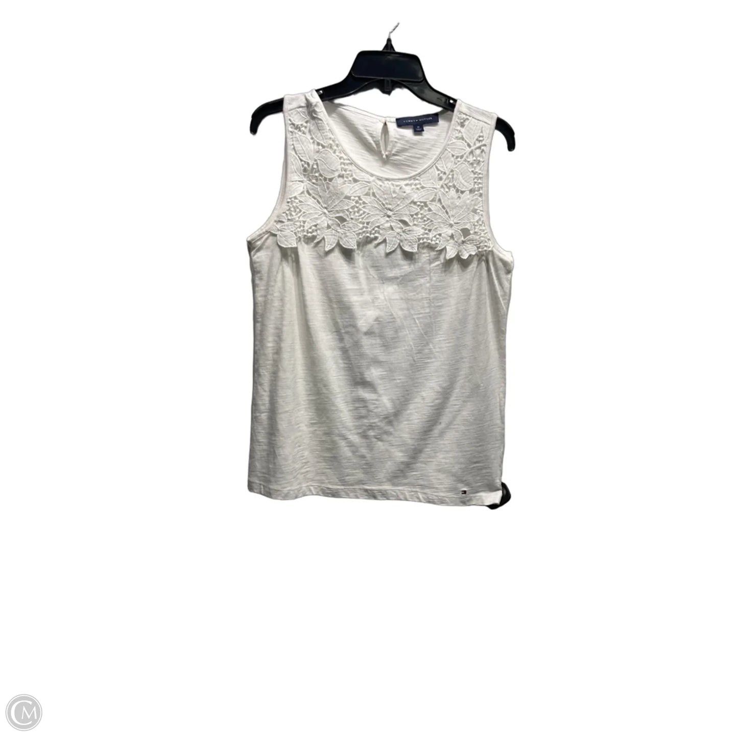 Top Sleeveless By Tommy Hilfiger In White, Size: M
