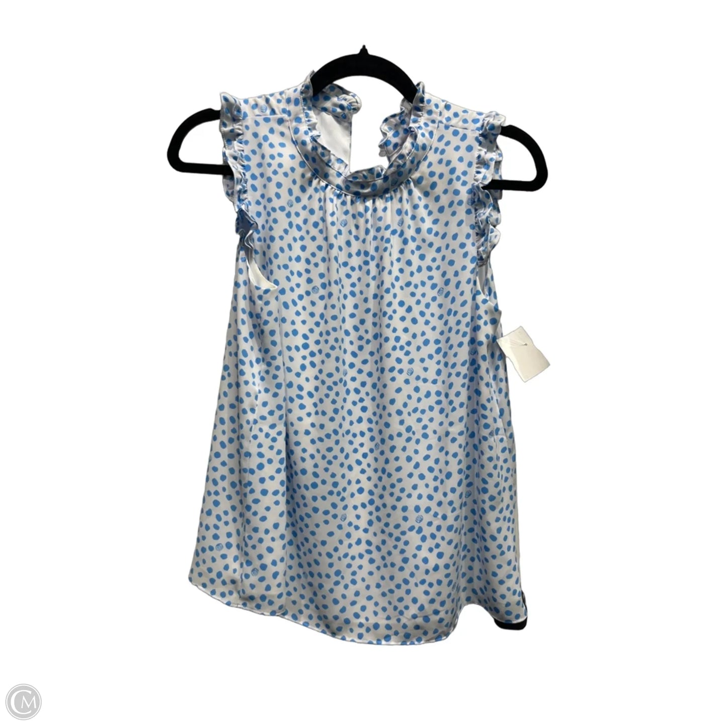 Top Short Sleeve Designer By Lilly Pulitzer In Blue & White, Size: Xs