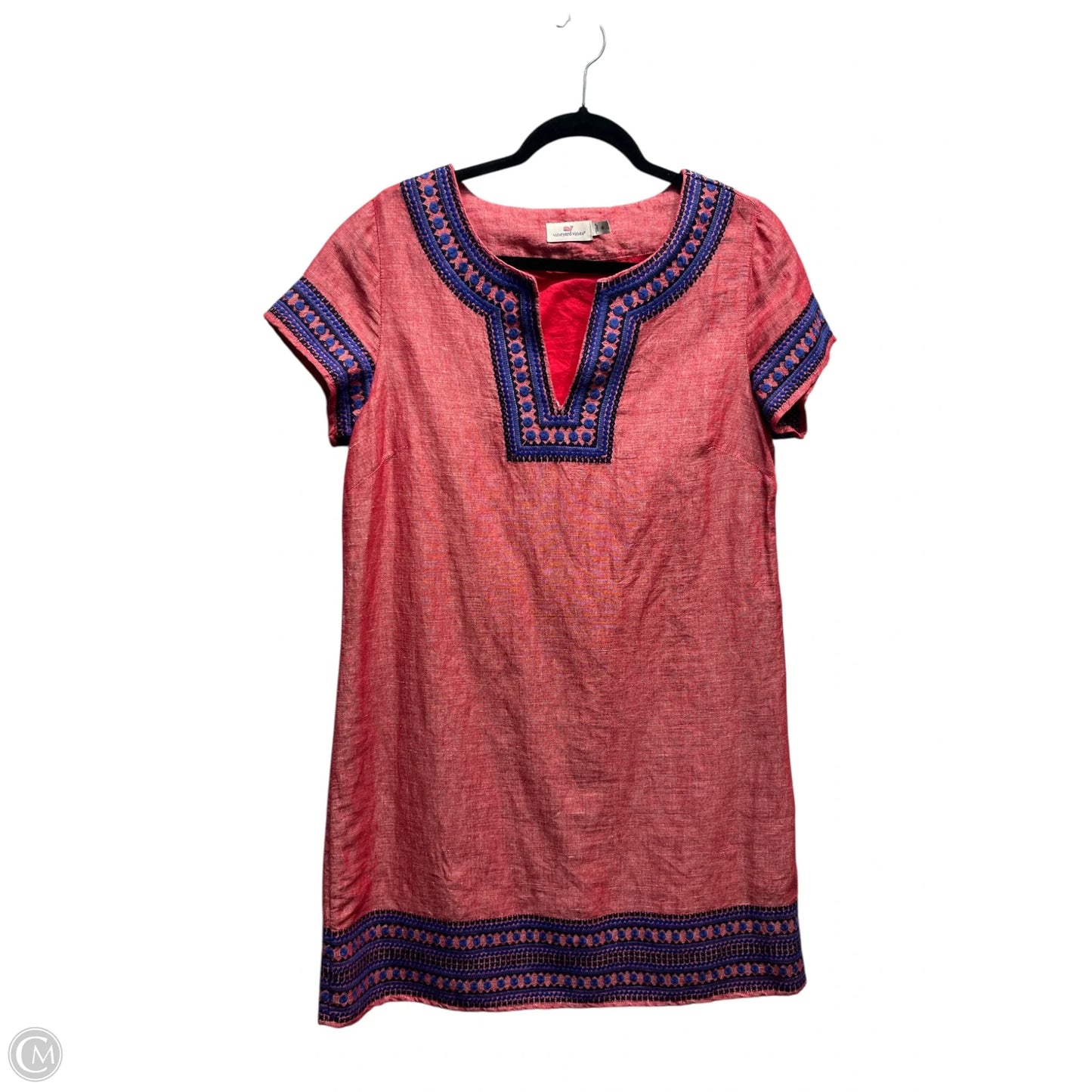 Dress Casual Midi By Vineyard Vines In Blue & Red, Size: 10