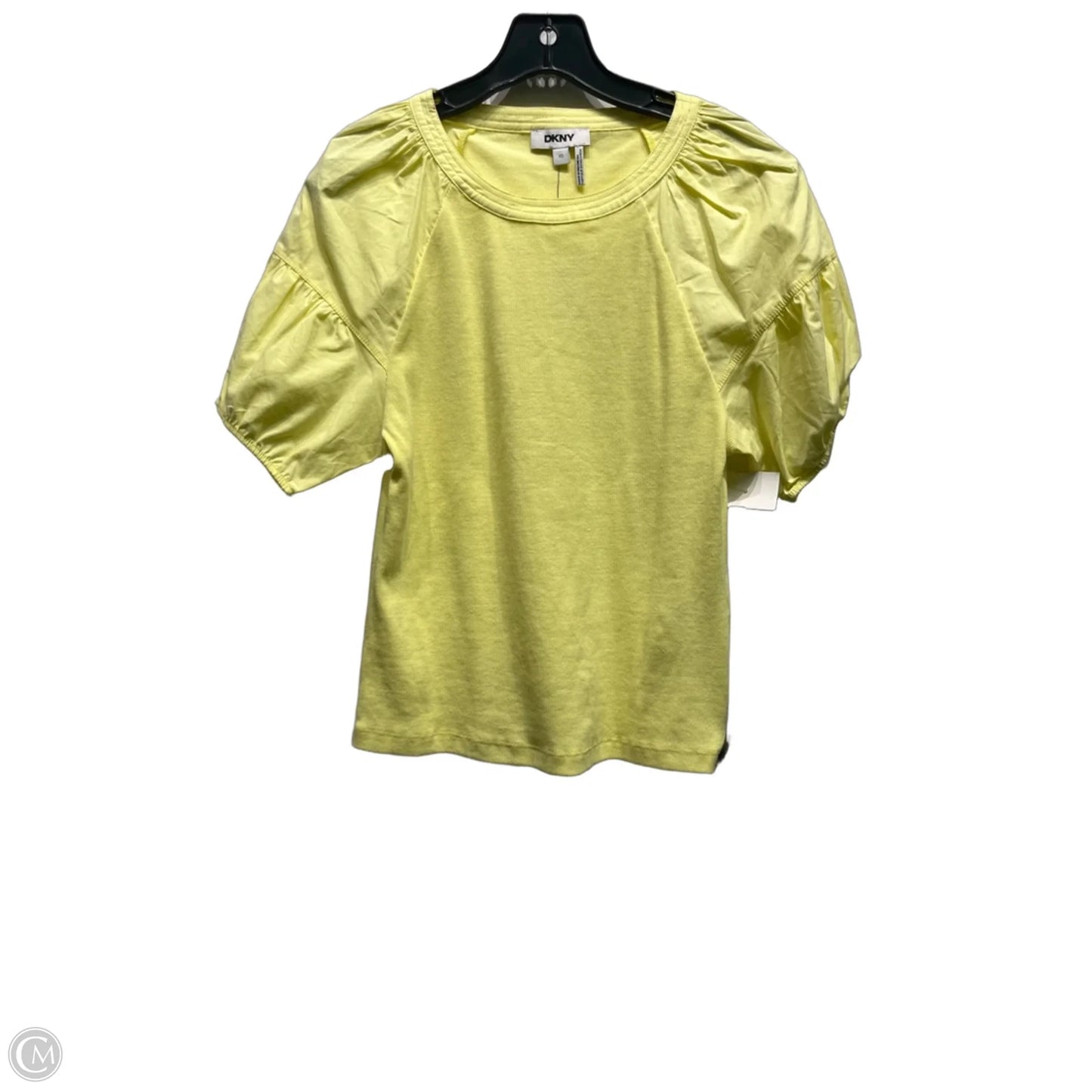 Top Short Sleeve By Dkny In Yellow, Size: Xs
