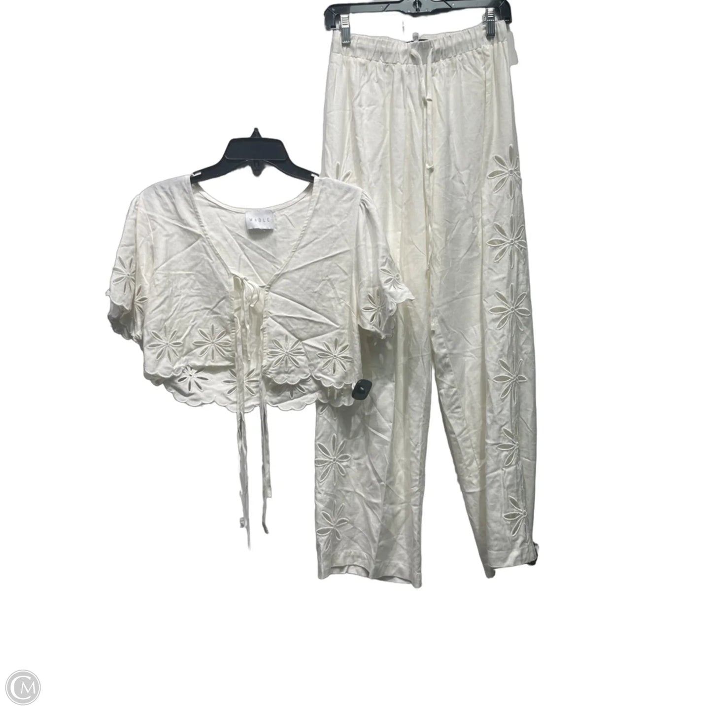 Pants Set 2pc By Mable In White, Size: S