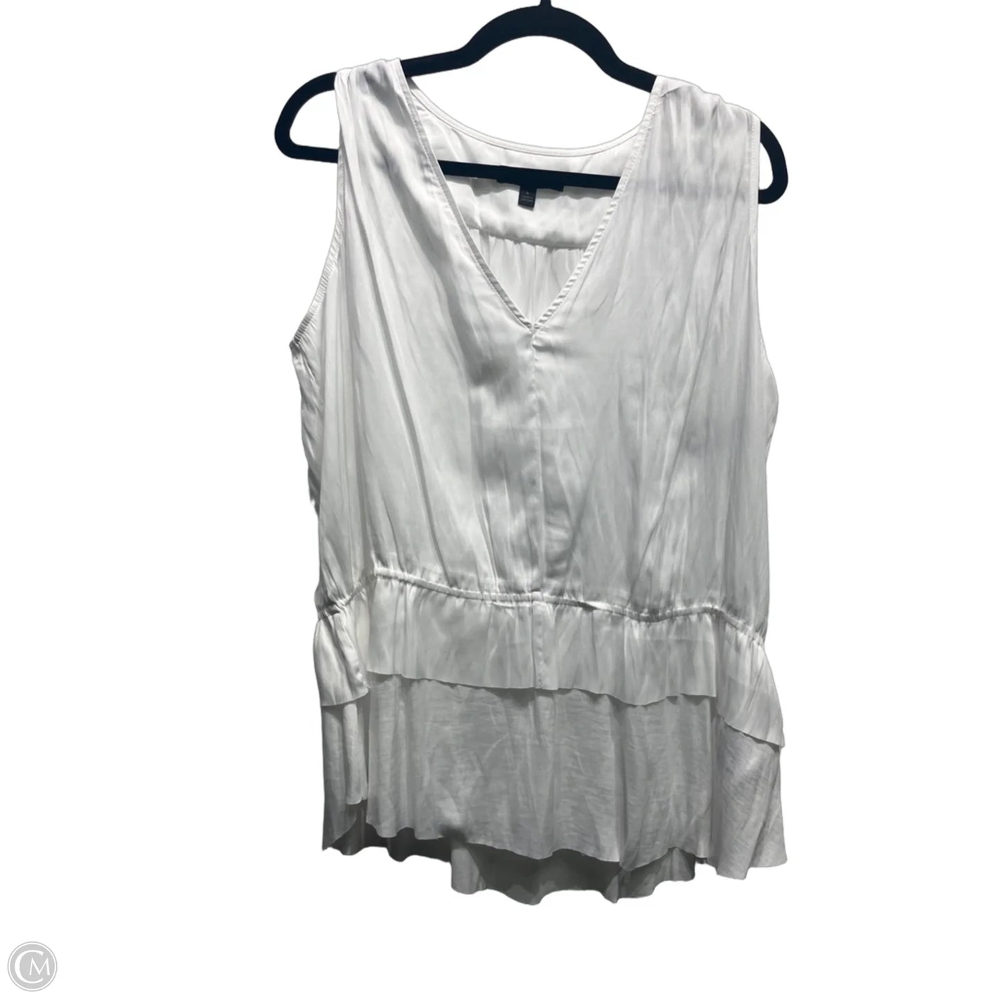 Top Sleeveless By Banana Republic In White, Size: L