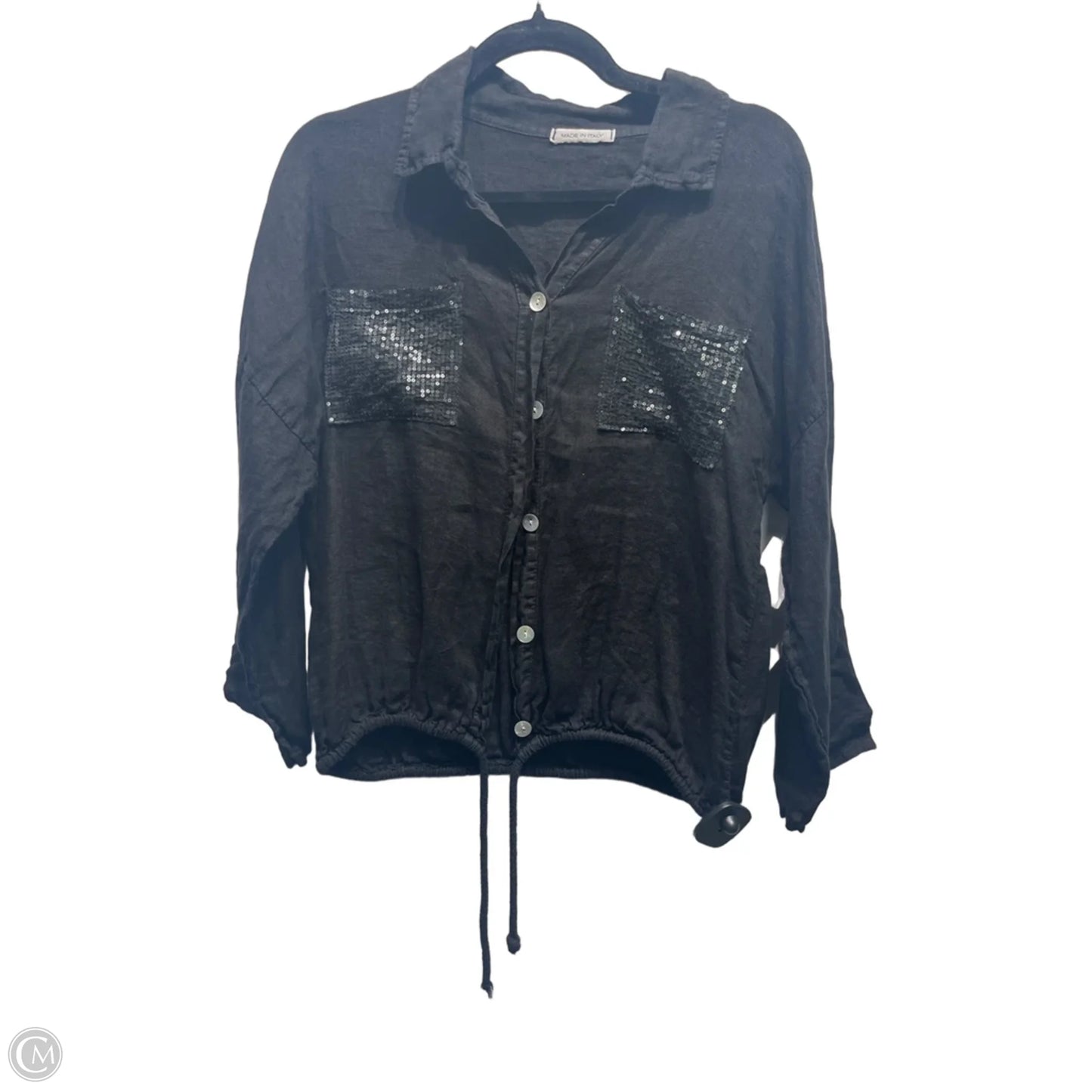 Top Long Sleeve By M Made In Italy In Black, Size: L