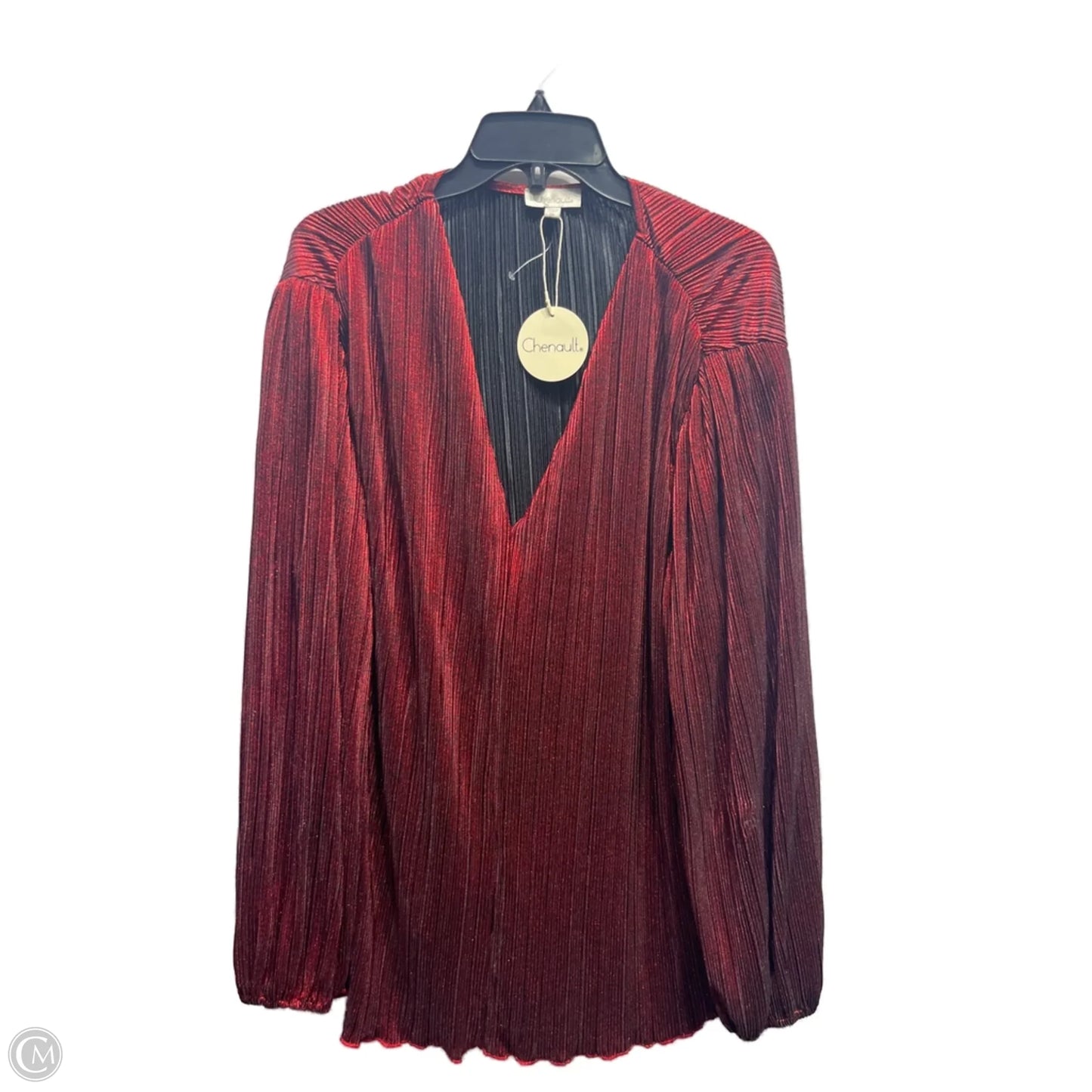 Top Long Sleeve By Chenault In Red, Size: 3x