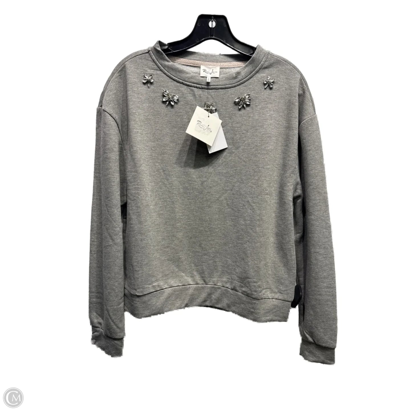 Sweatshirt Collar By REMI JAMES In Grey, Size: S