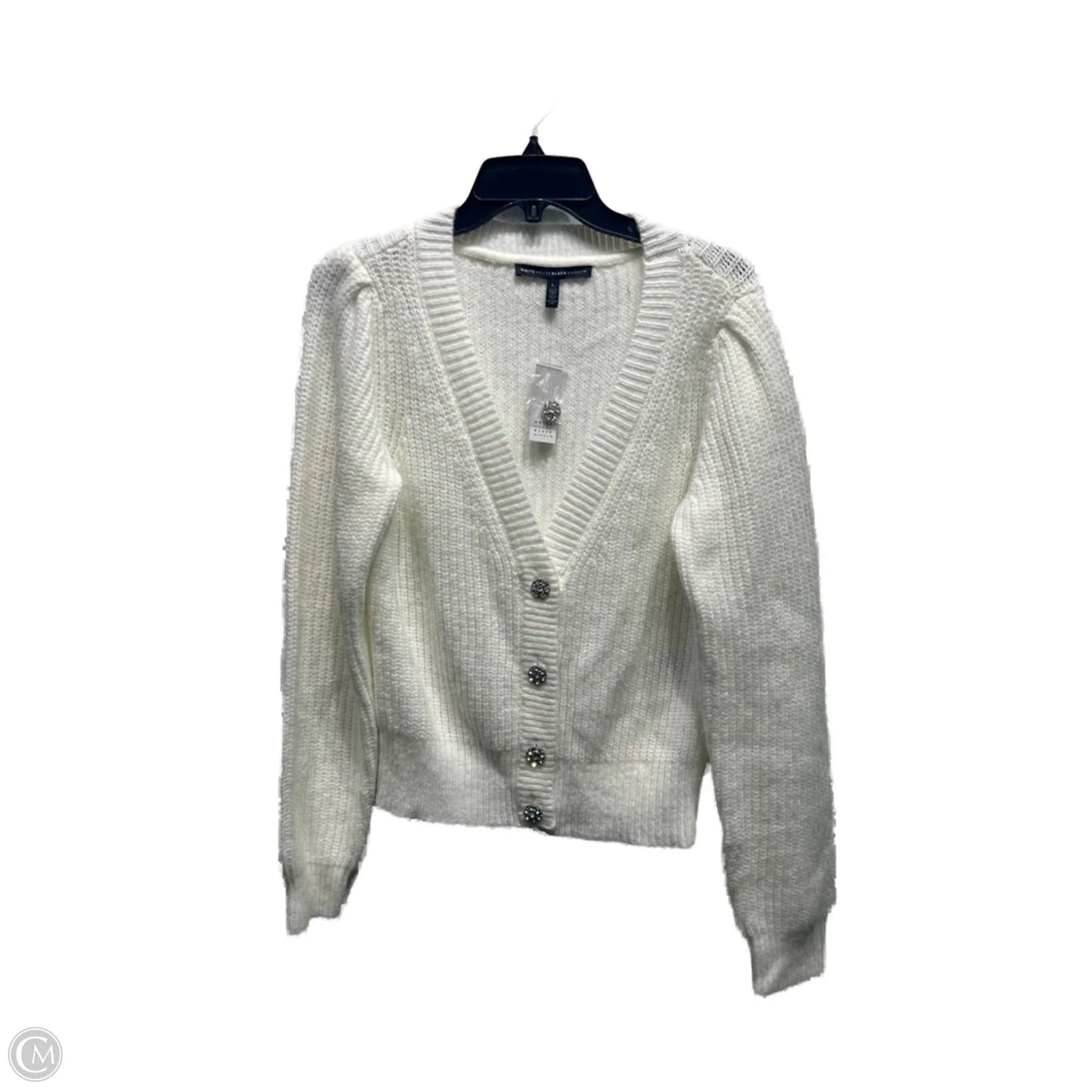 Sweater Cardigan By White House Black Market In White, Size: L