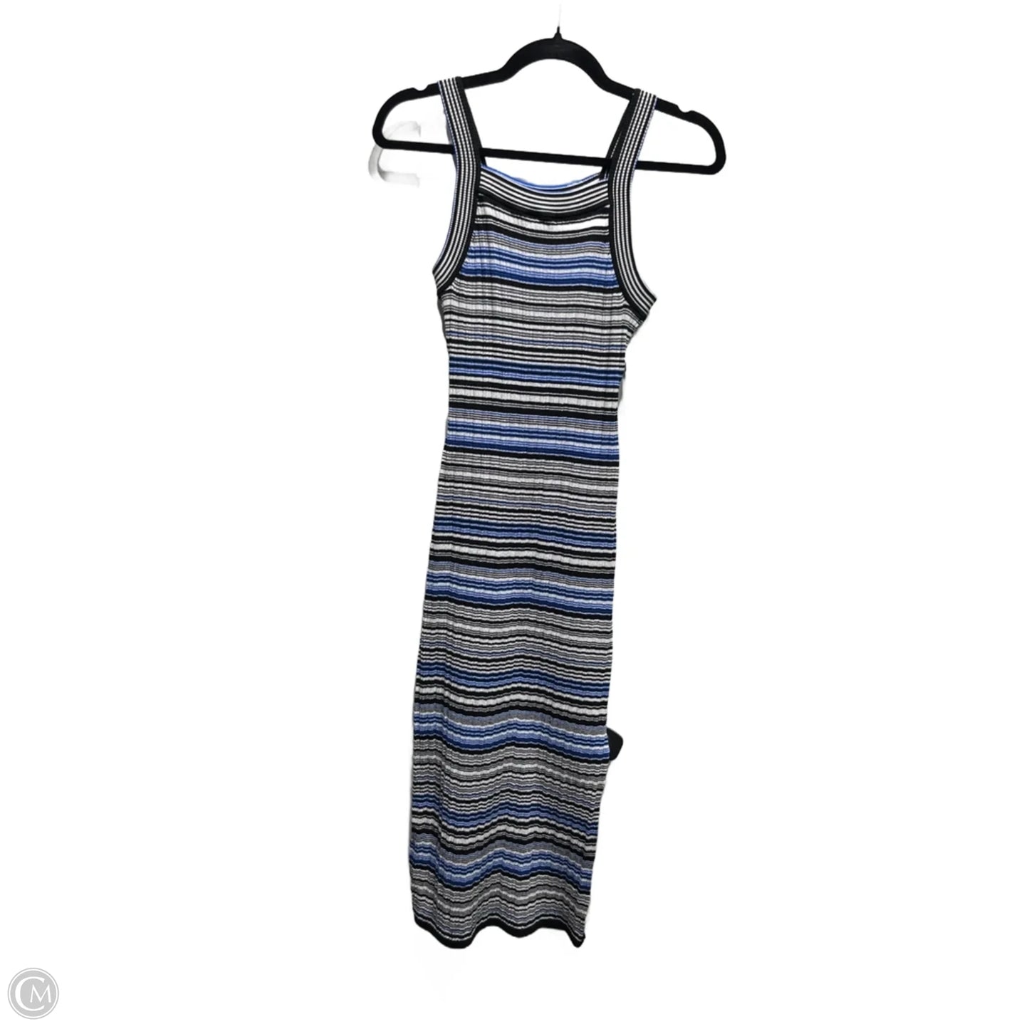 Dress Casual Midi By White House Black Market In Black & Blue, Size: Xs