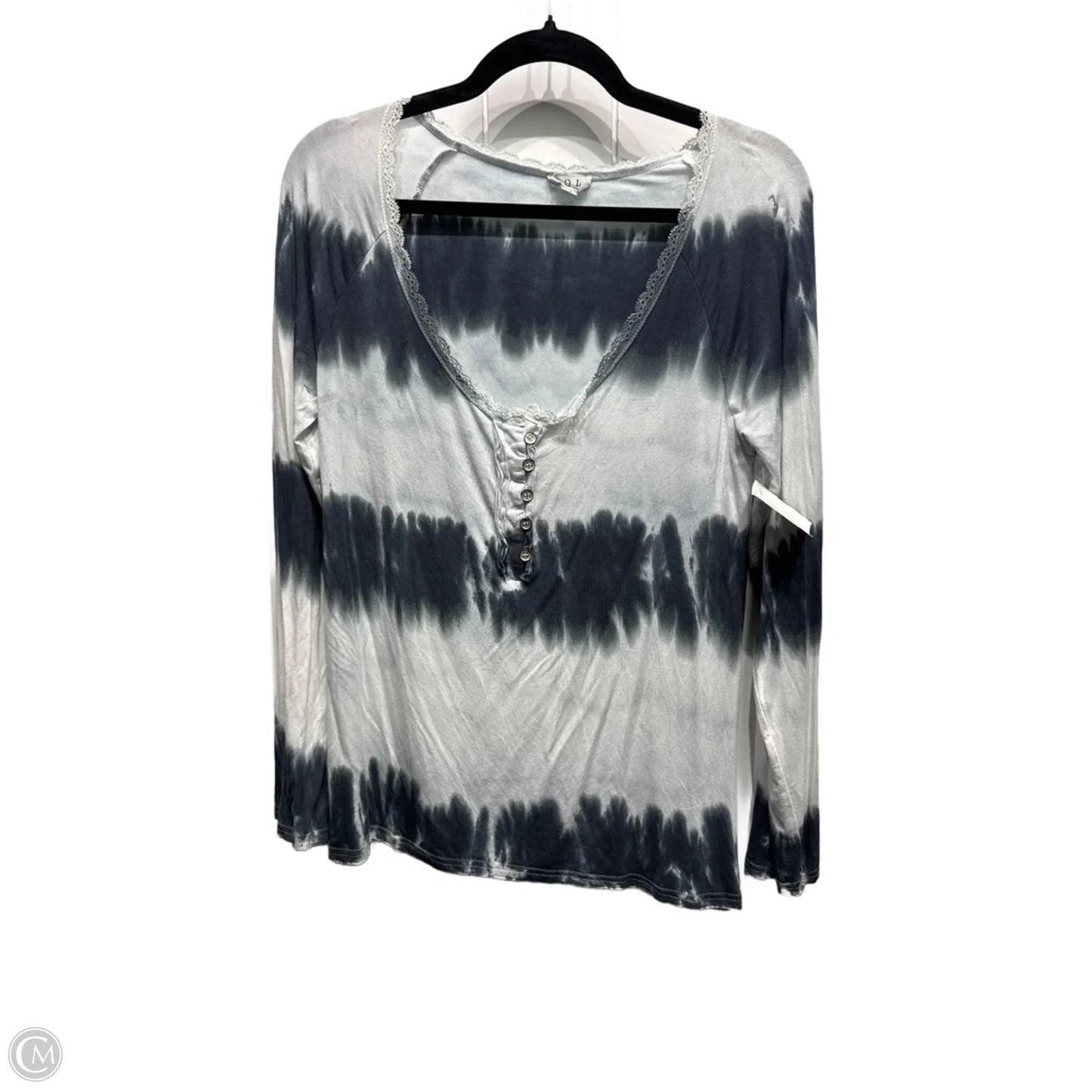 Top Long Sleeve By Pol In Grey, Size: M