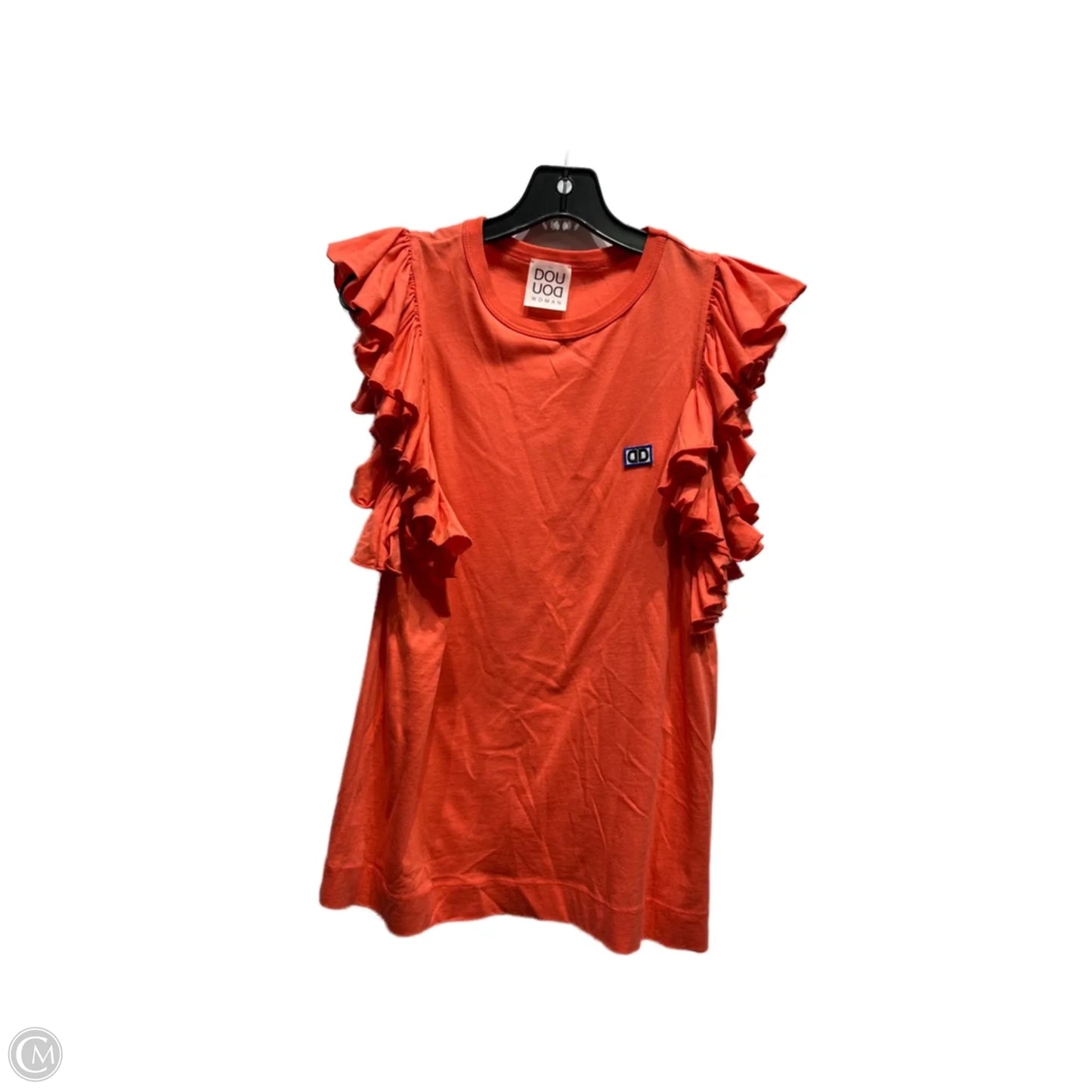 Top Short Sleeve By DOU UOD In Coral, Size: S