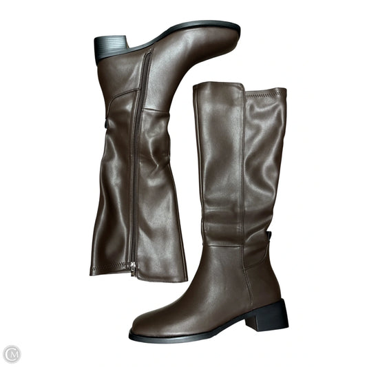 Boots Knee Flats By VIVIANTY In Brown, Size: 10