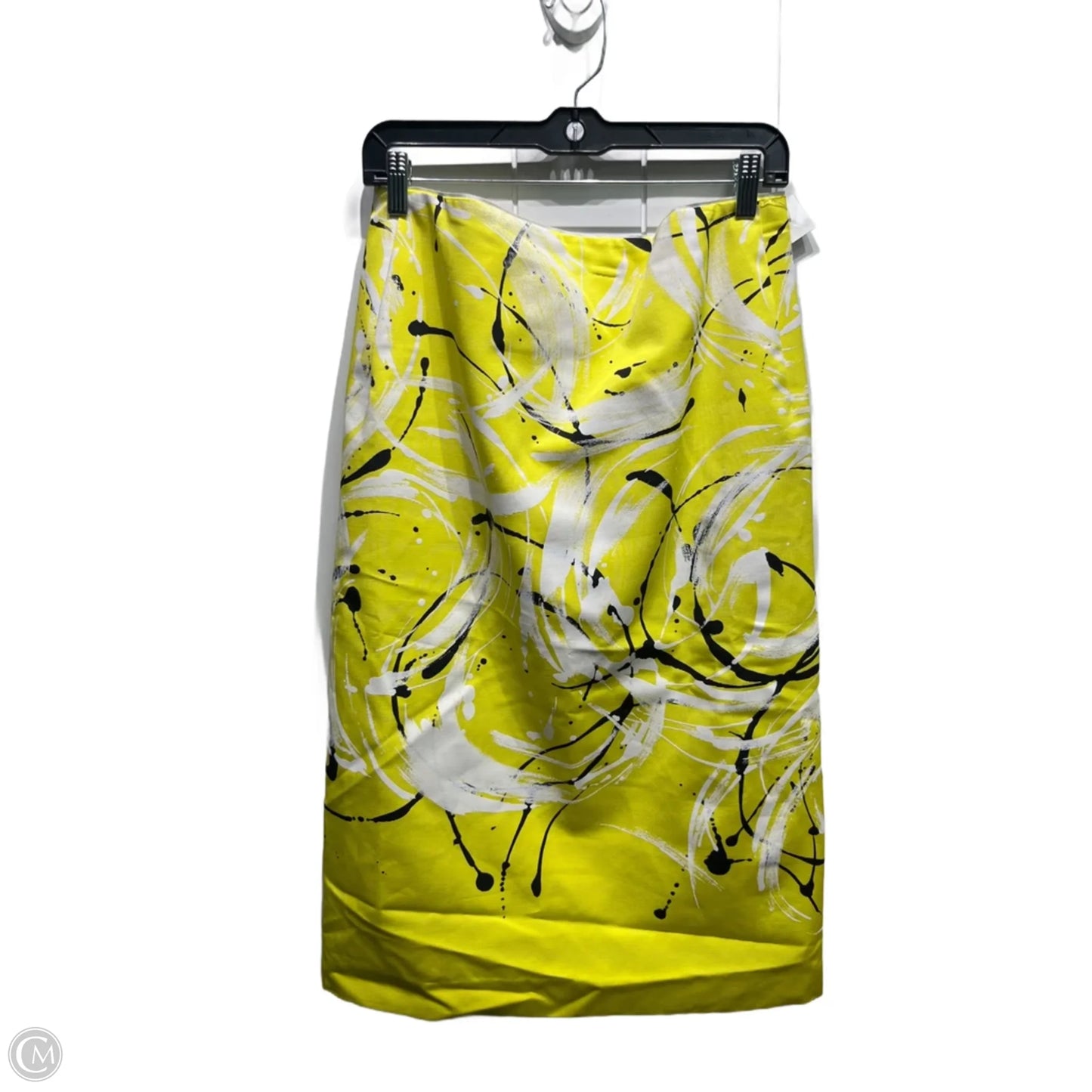 Skirt Designer By Lafayette 148 In Black & Yellow, Size: 8