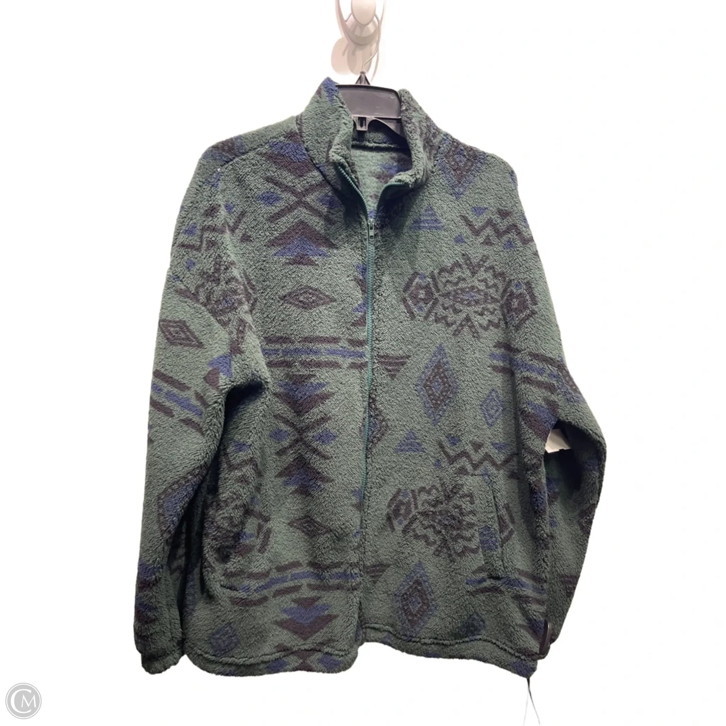 Jacket Fleece By Zaful In Green, Size: Xl