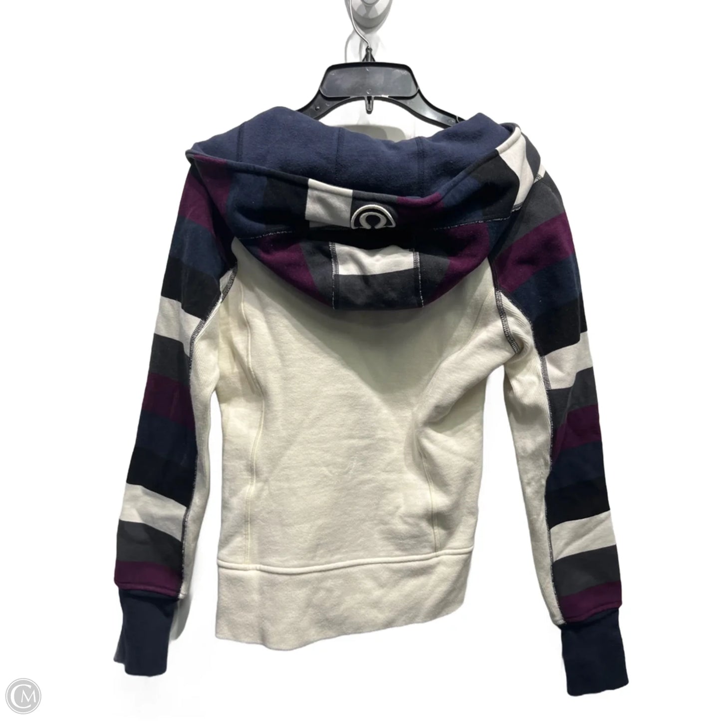 Athletic Jacket By Lululemon In Grey & Purple, Size: 6