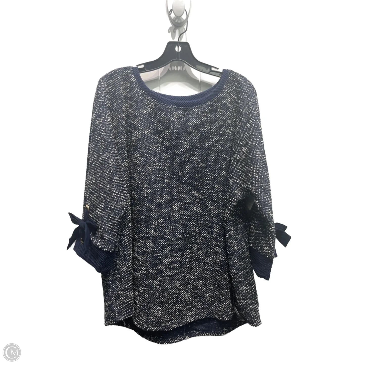 Top Long Sleeve By Charter Club In Blue, Size: 1x
