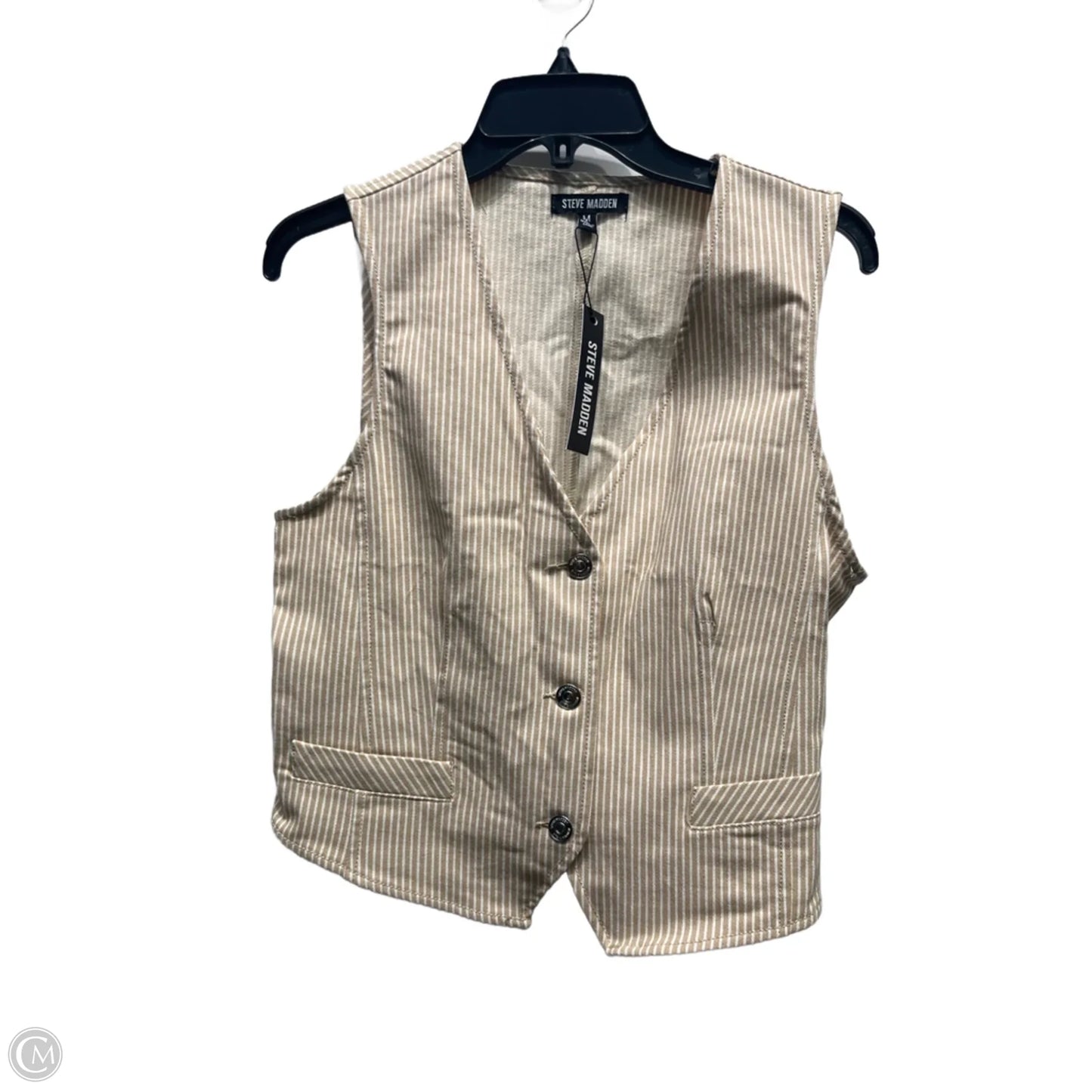 Vest Other By Steve Madden In Tan & White, Size: M