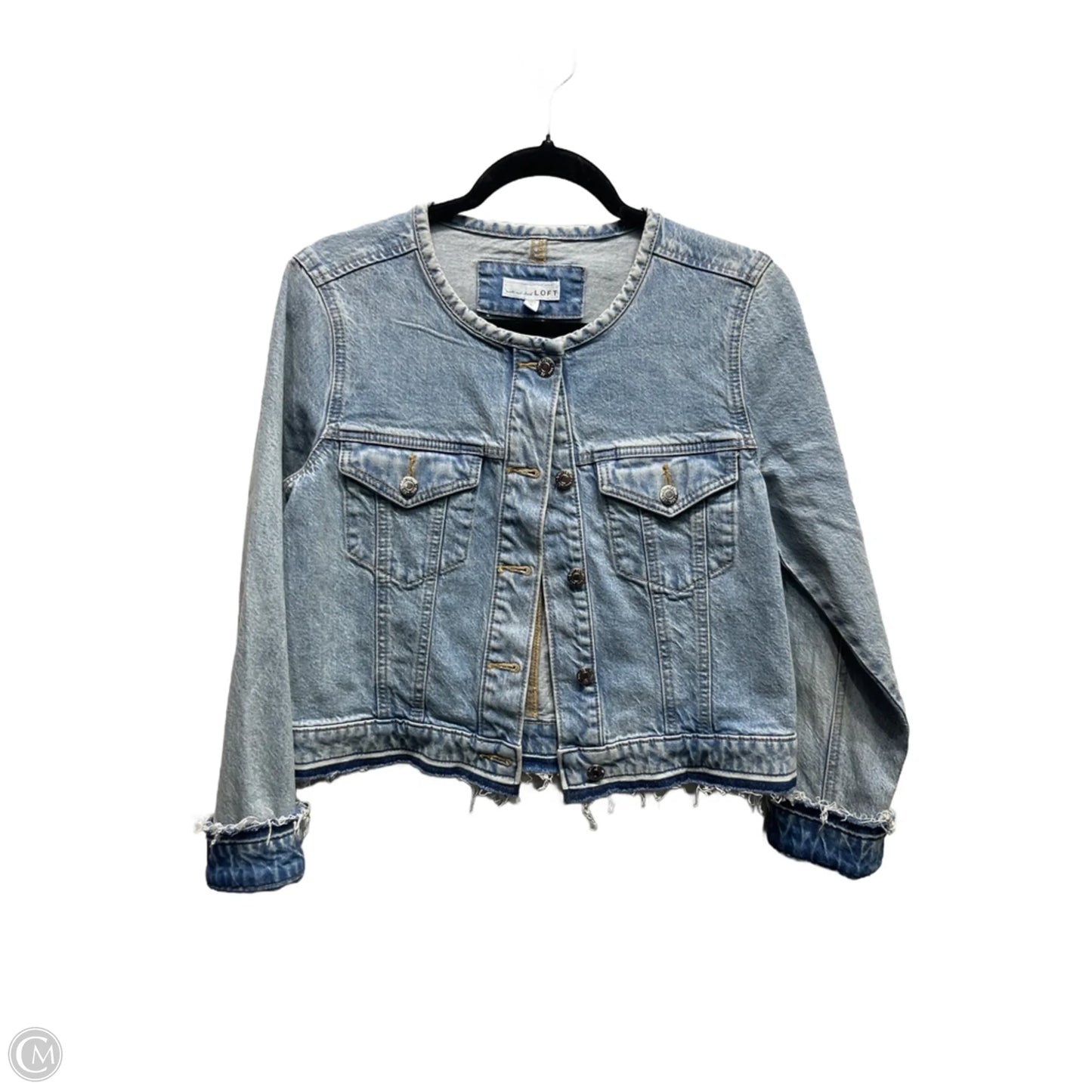 Jacket Denim By Loft In Blue Denim, Size: S