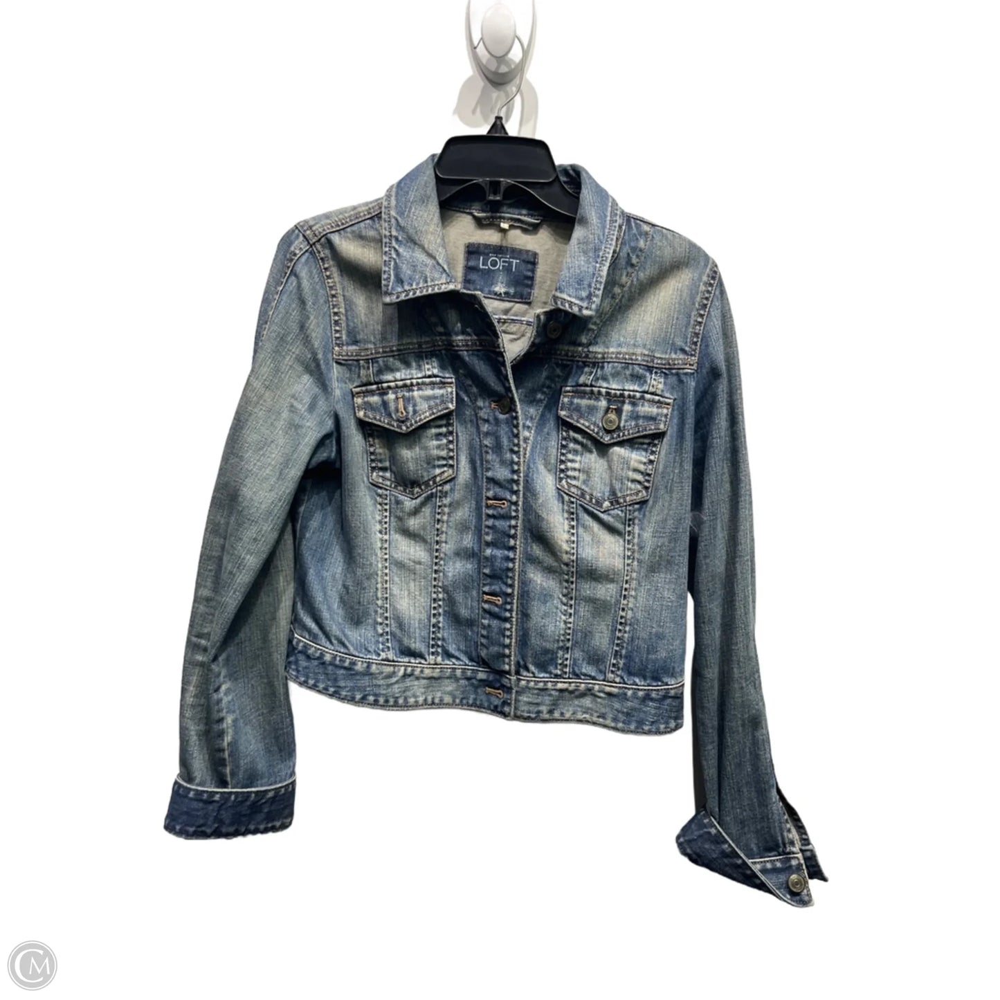 Jacket Denim By Loft In Blue Denim, Size: M