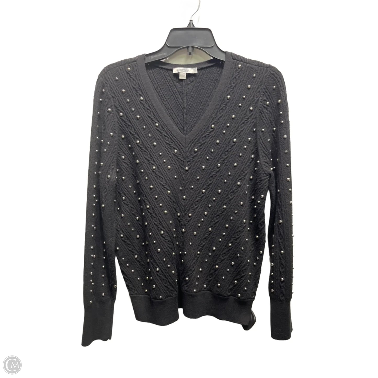 Sweater By Chicos In Black, Size: M