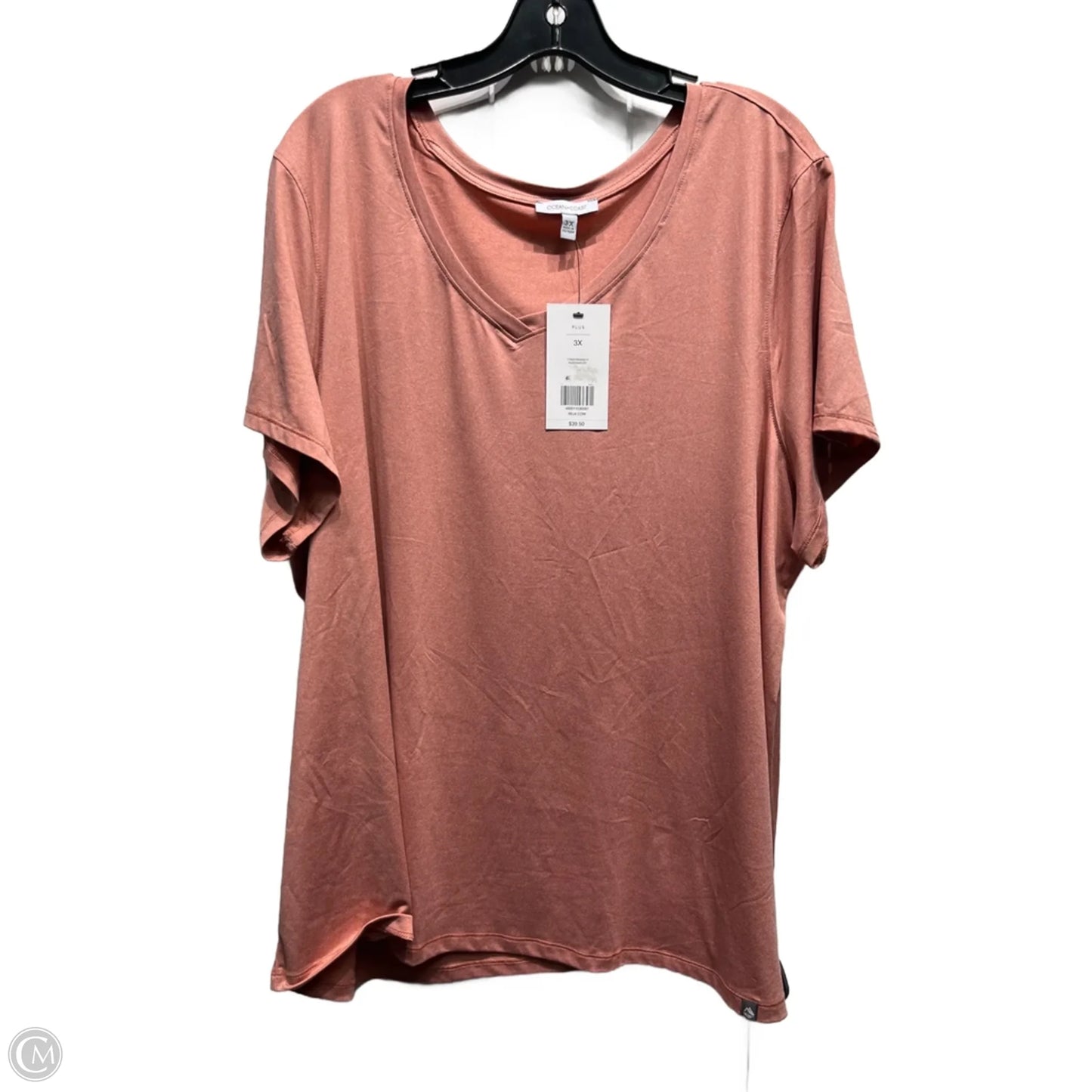 Top Short Sleeve By Clothes Mentor In Orange, Size: 3x
