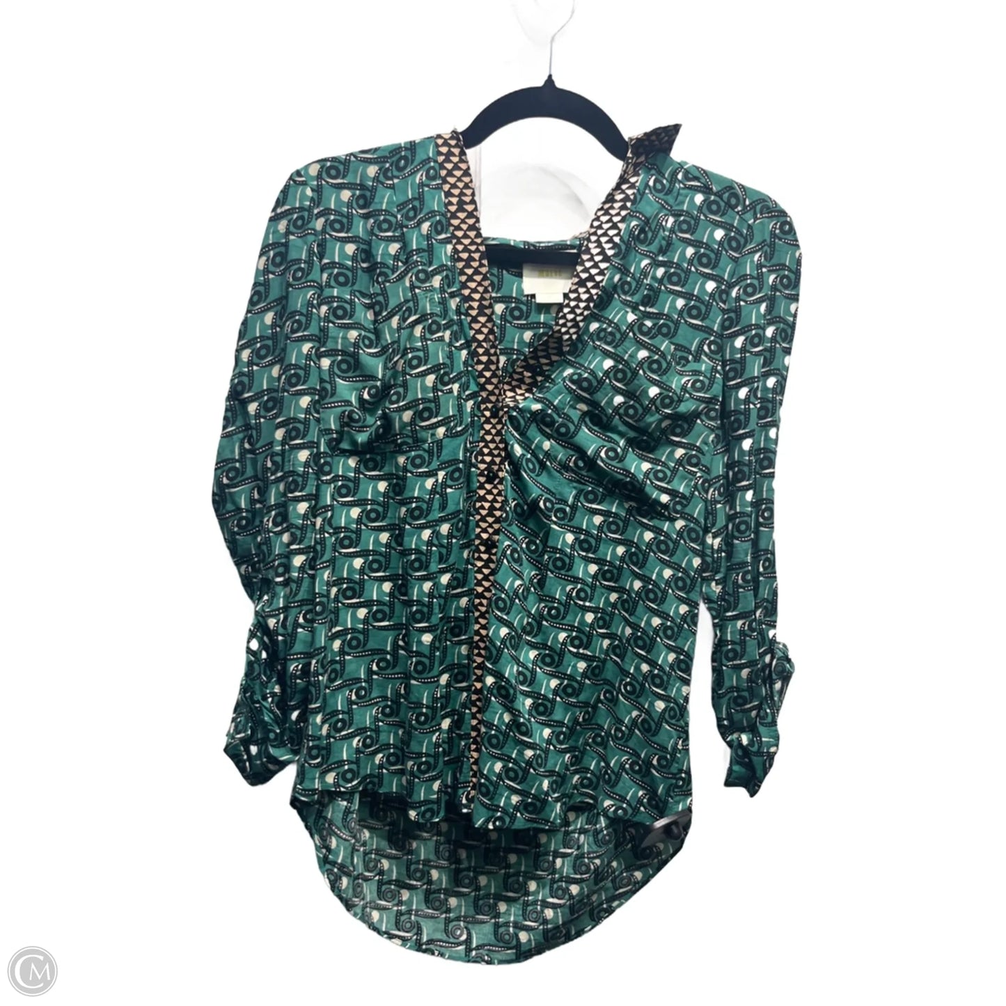 Top Long Sleeve By Maeve In Green, Size: 0