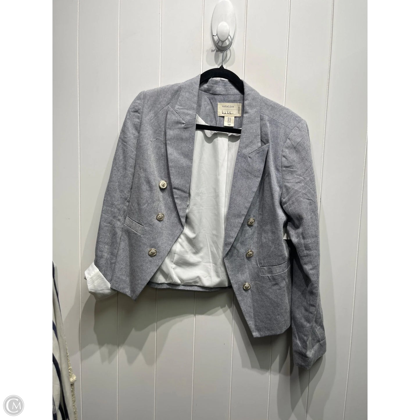 Blazer By Nicole Miller In Black & White, Size: 10