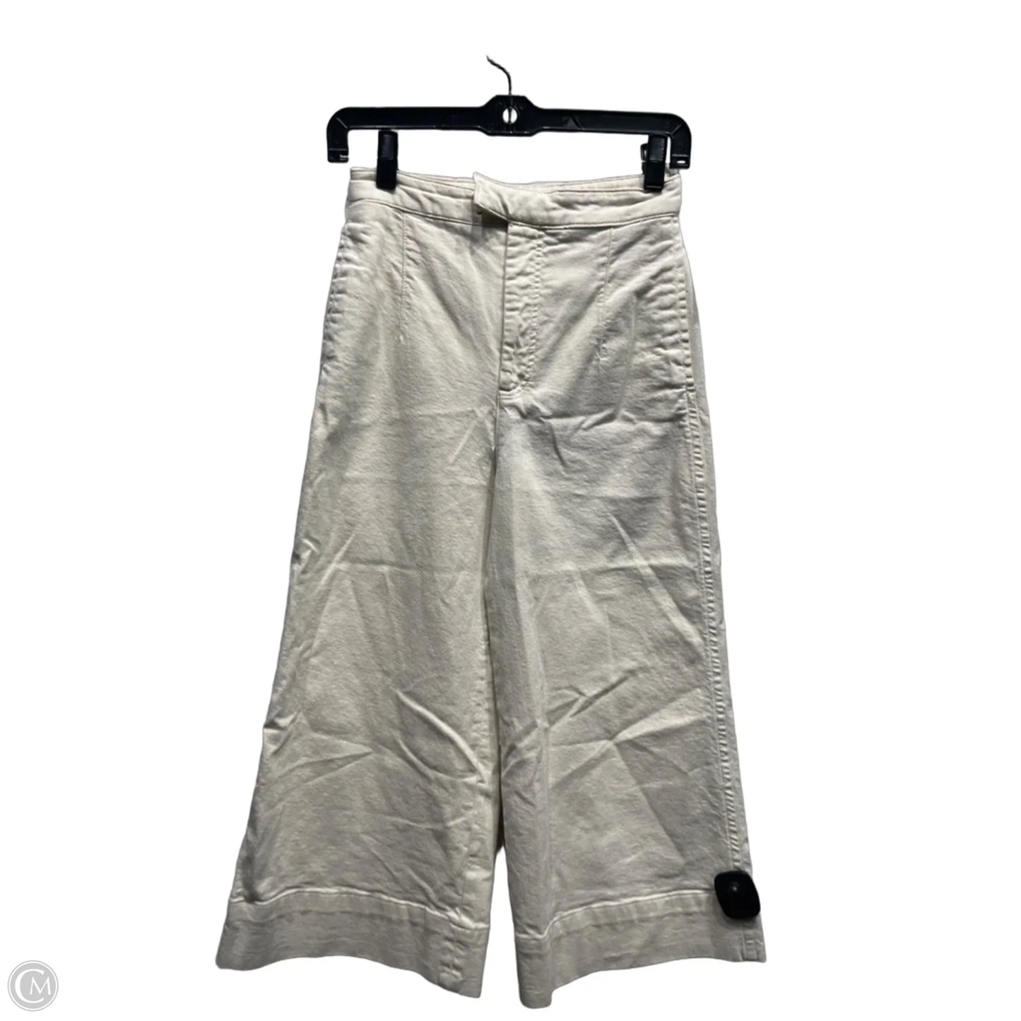 Pants Wide Leg By Zara Women In Cream, Size: Xs