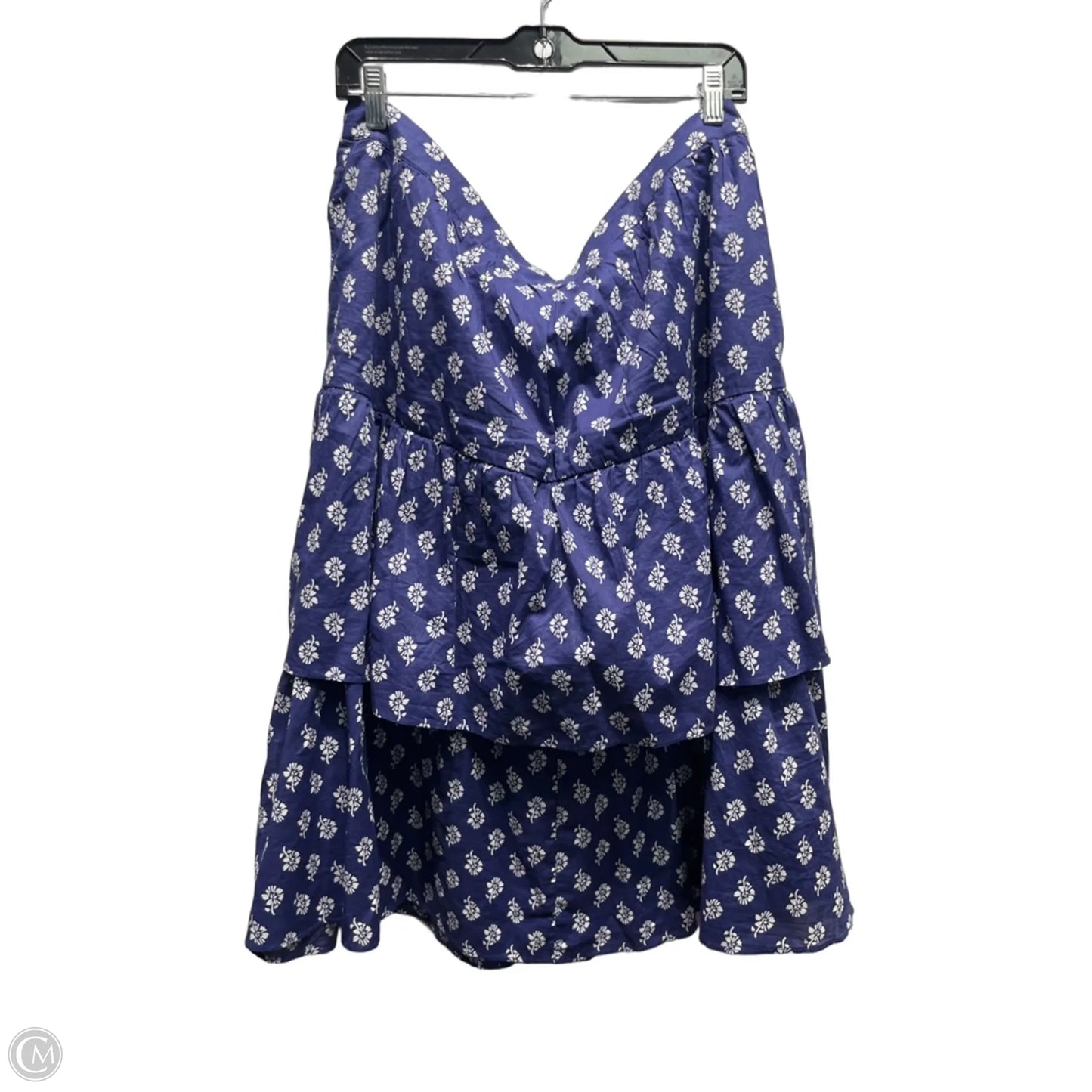 Skirt Midi By J. Crew In Blue & White, Size: Xl