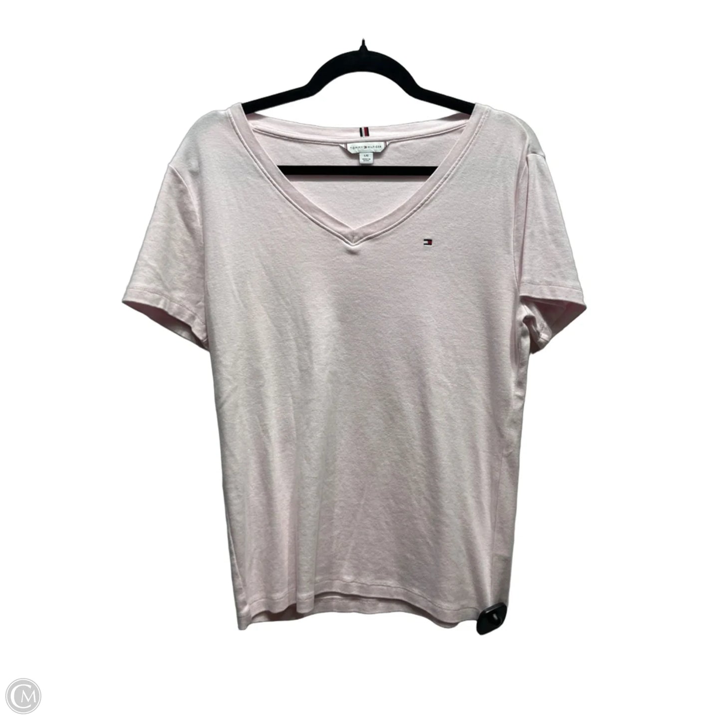 Top Short Sleeve Basic By Tommy Hilfiger In Pink, Size: L