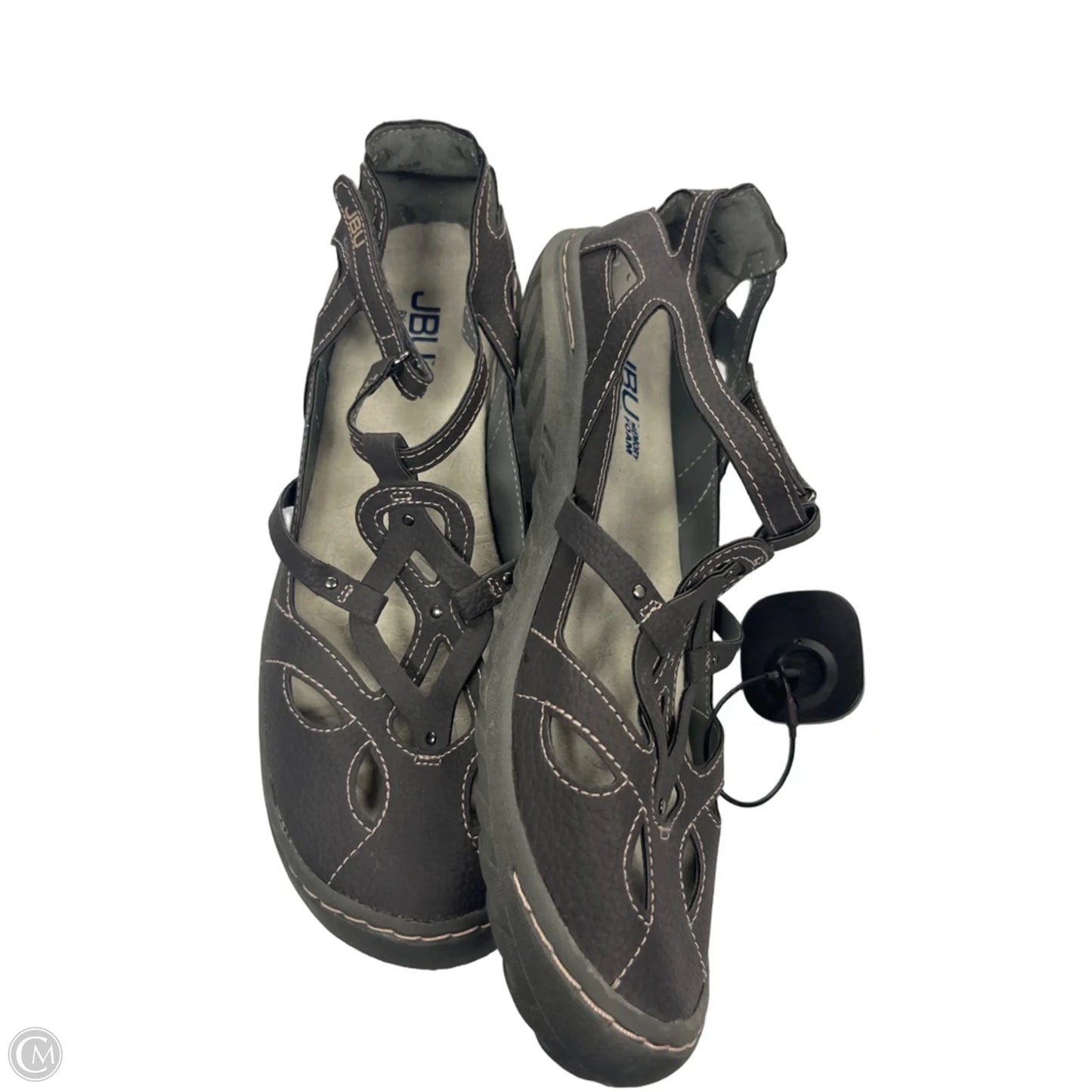 Sandals Flats By Jambu In Grey, Size: 8.5