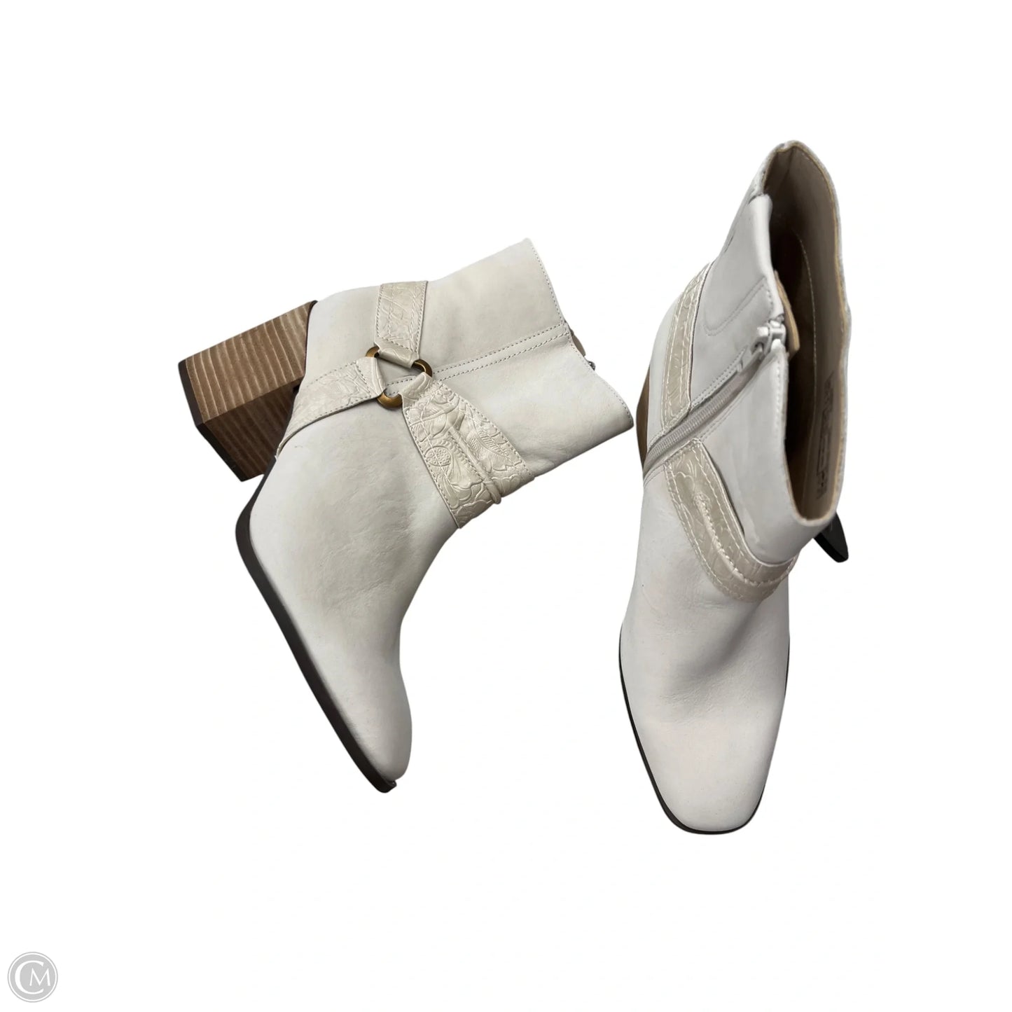 Boots Ankle Heels By Vionic In Cream, Size: 8.5