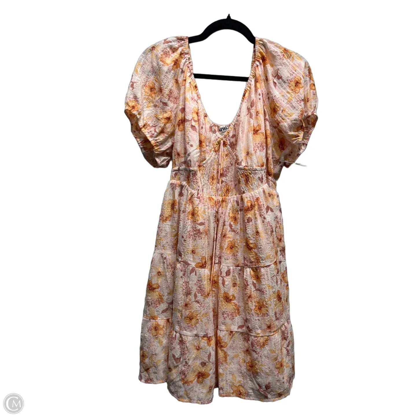 Dress Casual Short By Arula In Orange & Pink, Size: Xl