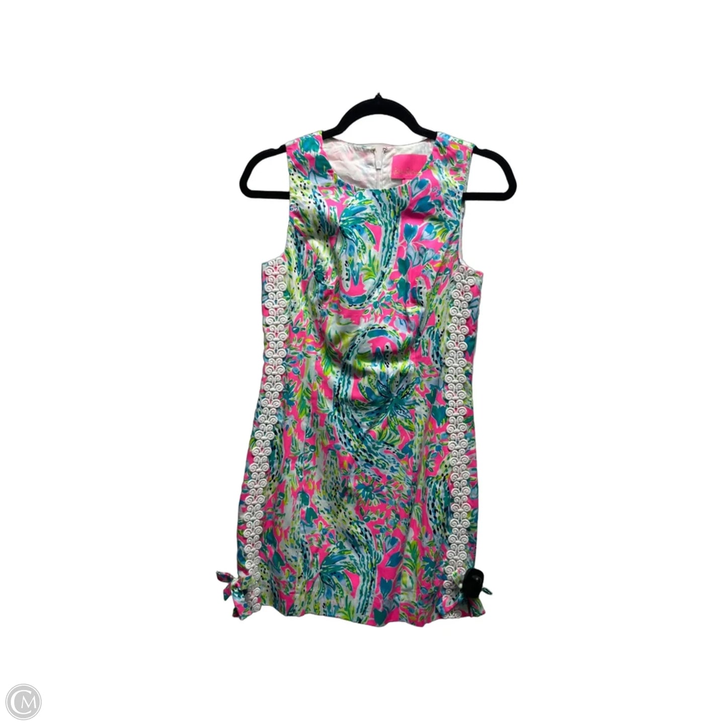 Dress Designer By Lilly Pulitzer In Green & Pink, Size: 0