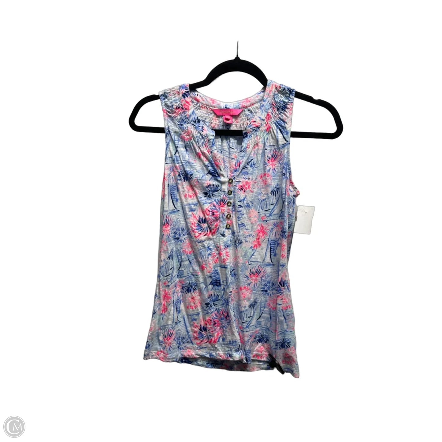 Top Sleeveless Designer By Lilly Pulitzer In Blue & Pink, Size: Xxs