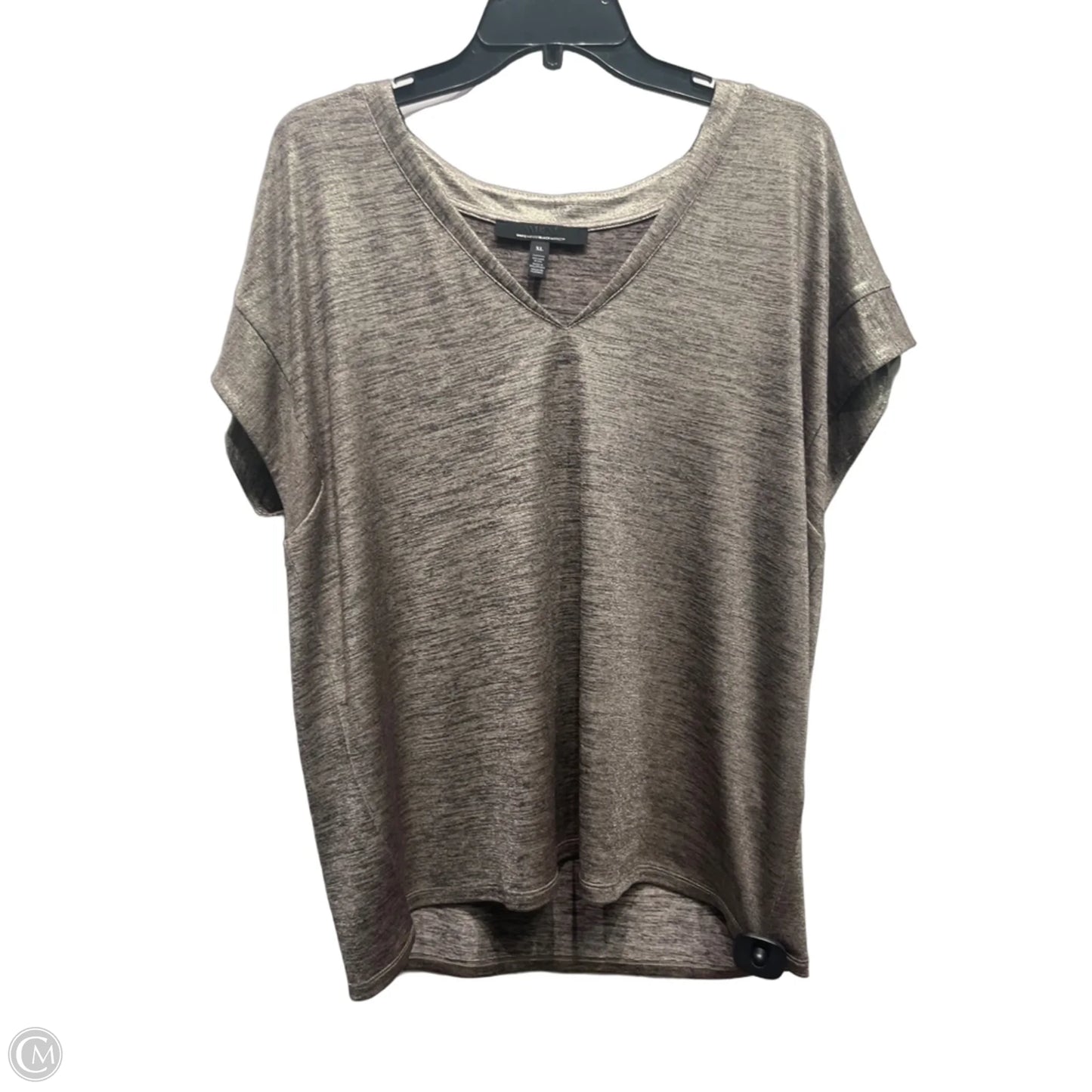 Top Short Sleeve By White House Black Market In Gold, Size: Xl