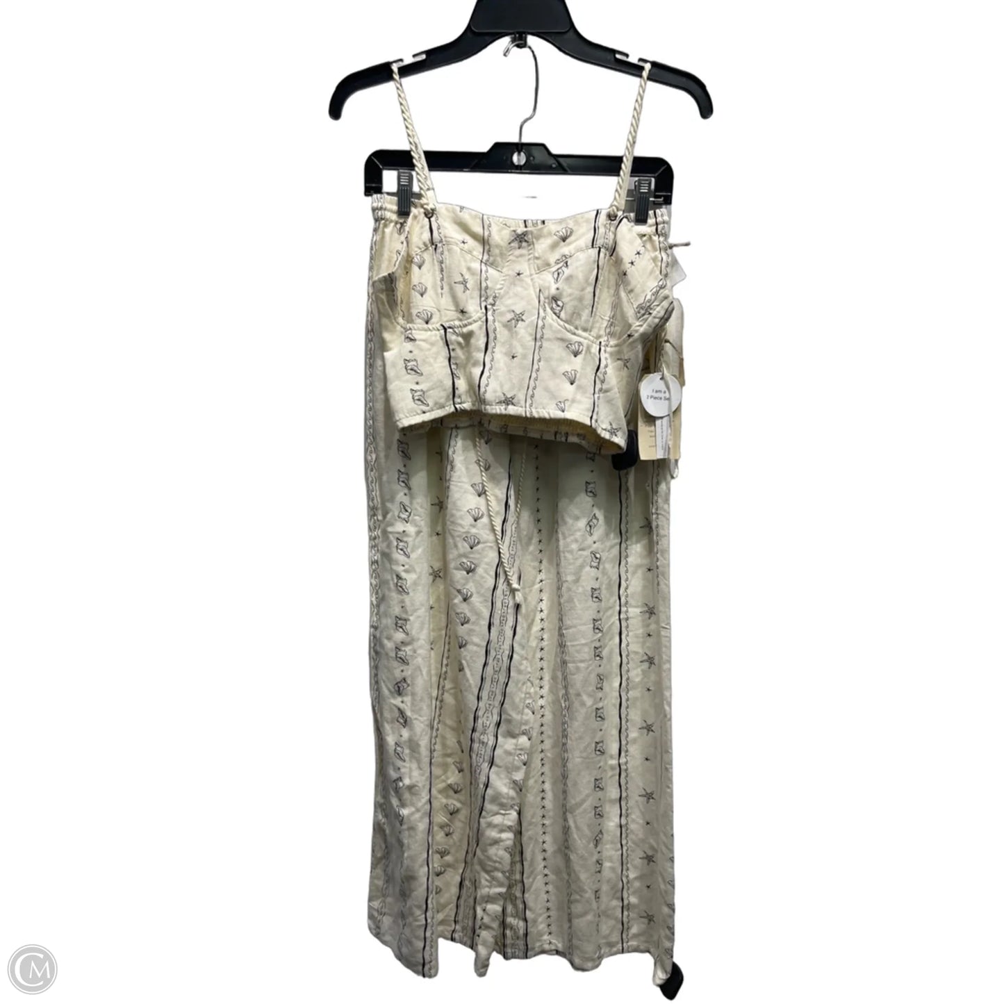 Pants Set 2pc By midnight sky In Black & Cream, Size: M