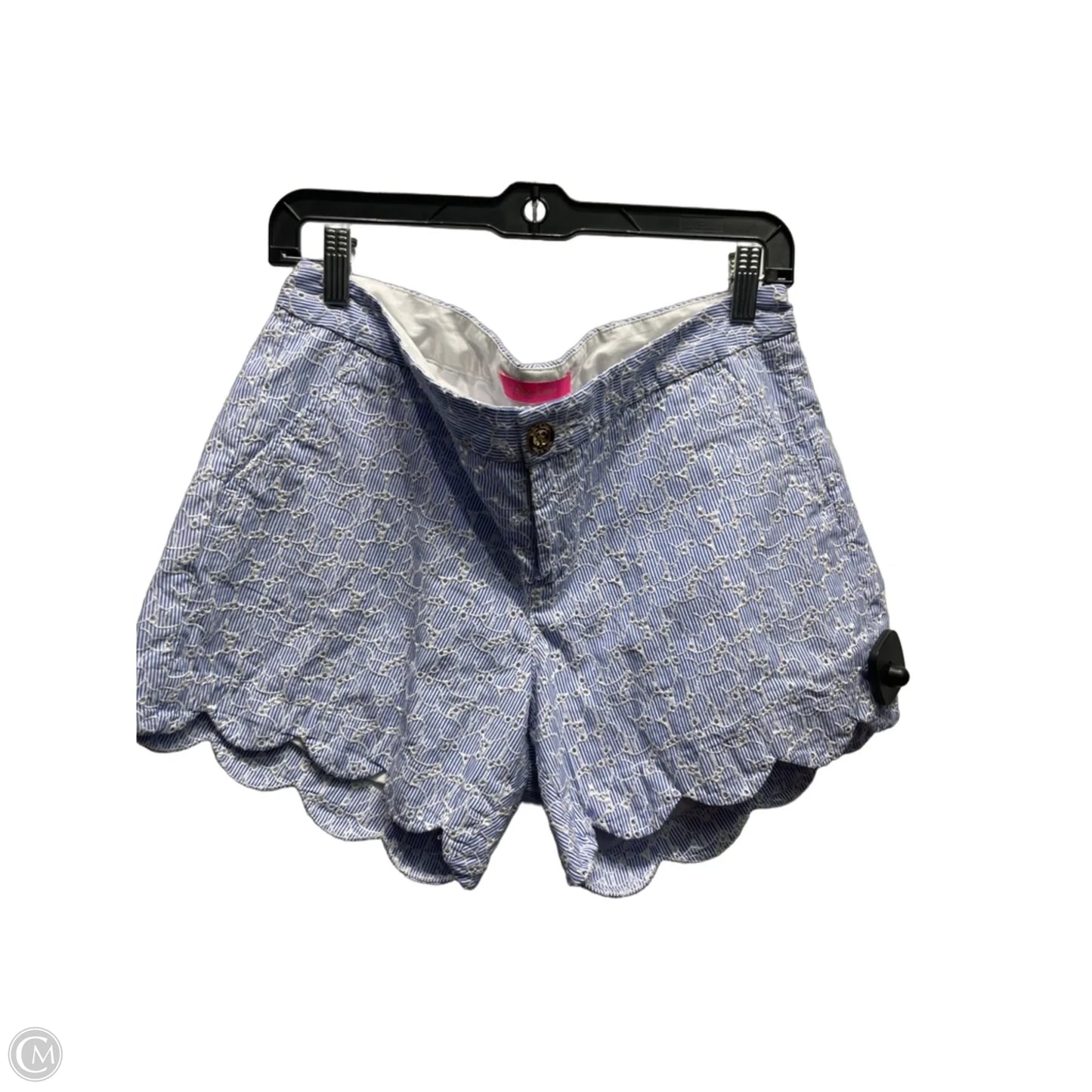 Shorts Designer By Lilly Pulitzer In Blue & White, Size: 8