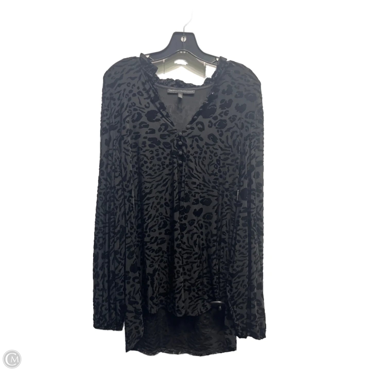 Top Long Sleeve By White House Black Market In Black, Size: Xl