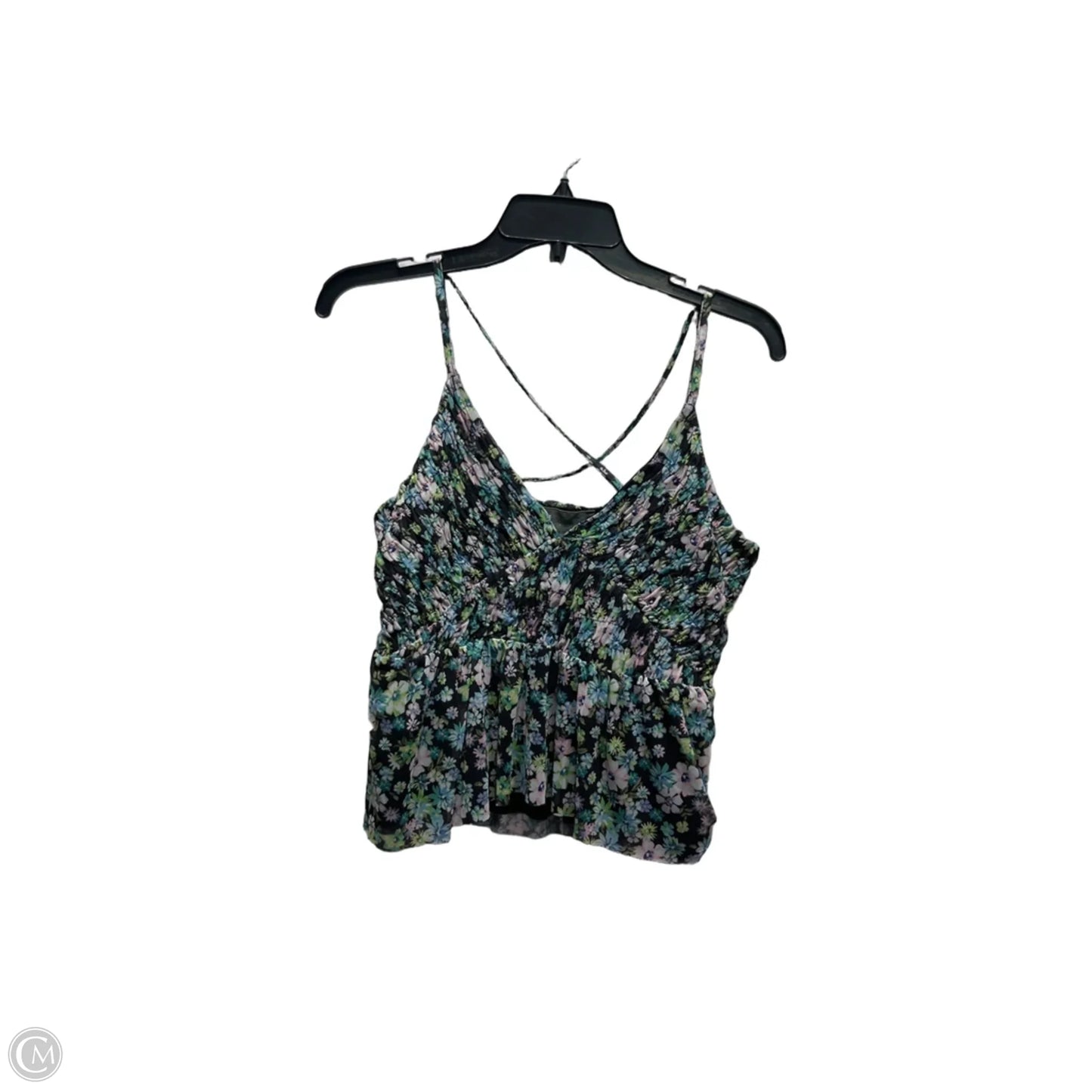 Top Sleeveless By Anthropologie In Green & Pink, Size: M