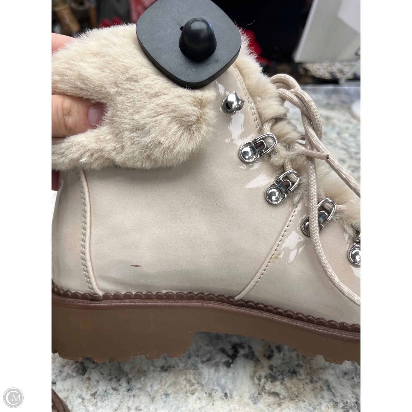 Boots Ankle Flats By Esprit In Tan, Size: 9