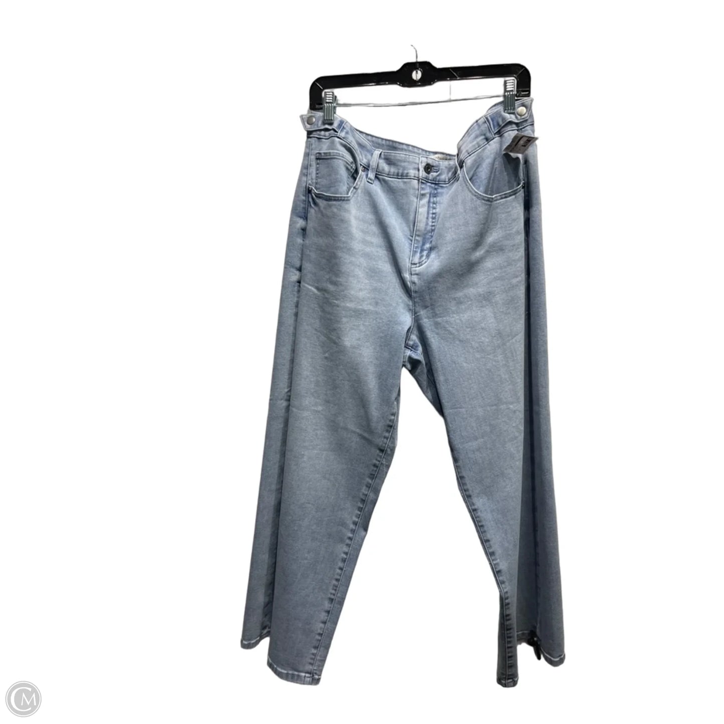 Jeans Straight By John Mark In Blue Denim, Size: 16