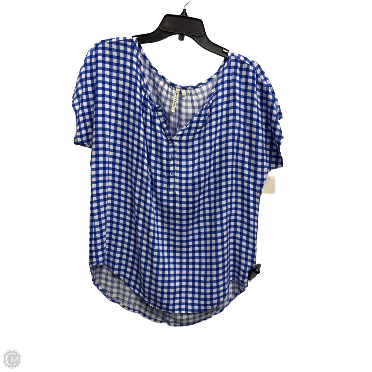 Top Short Sleeve By Grand And Greene In Blue, Size: M