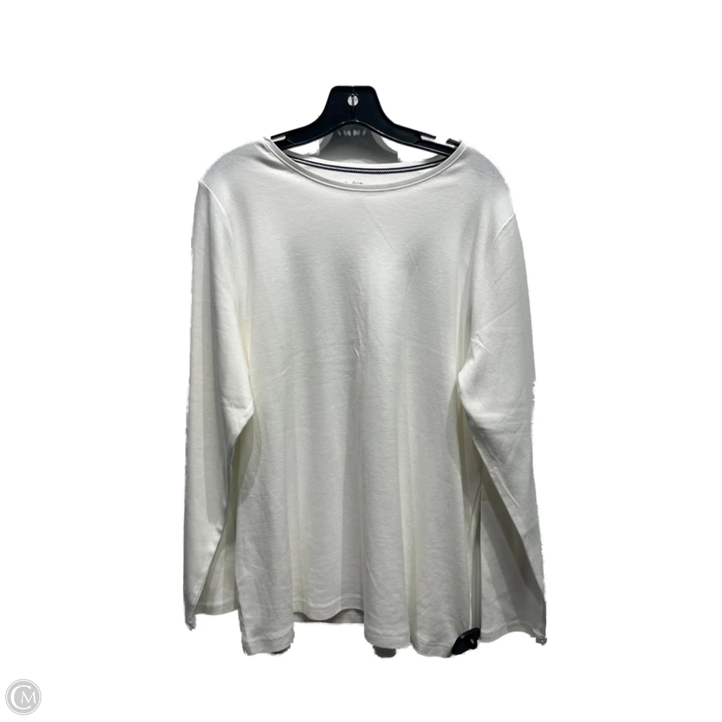 Top Long Sleeve Basic By Croft And Barrow In White, Size: 1x
