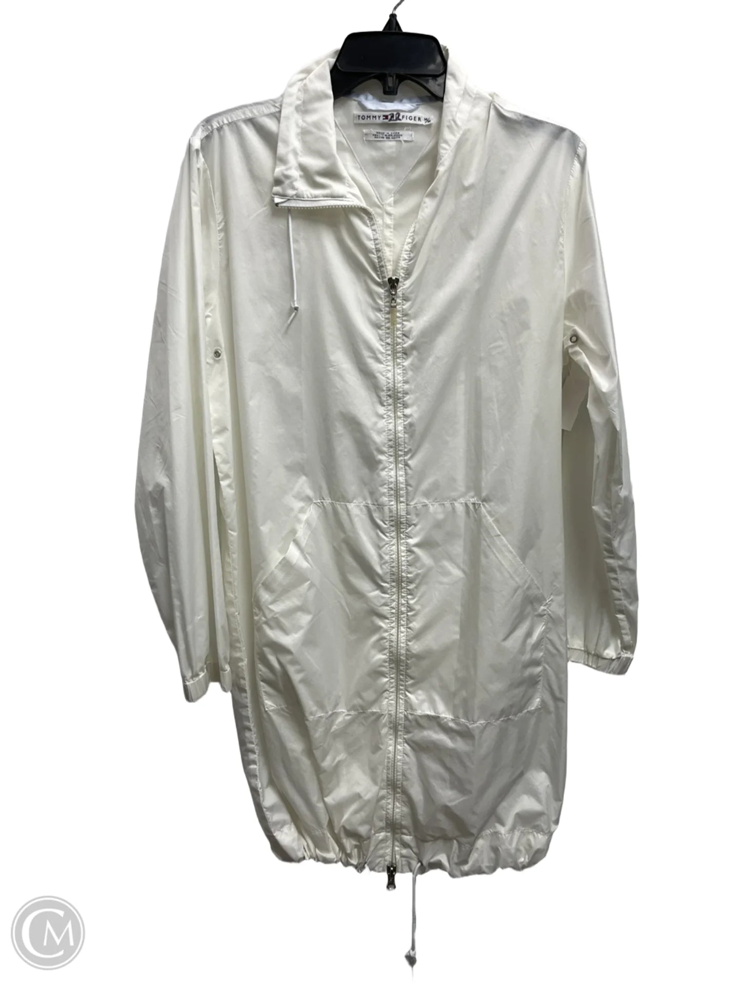 Jacket Windbreaker By Tommy Hilfiger In White, Size: M