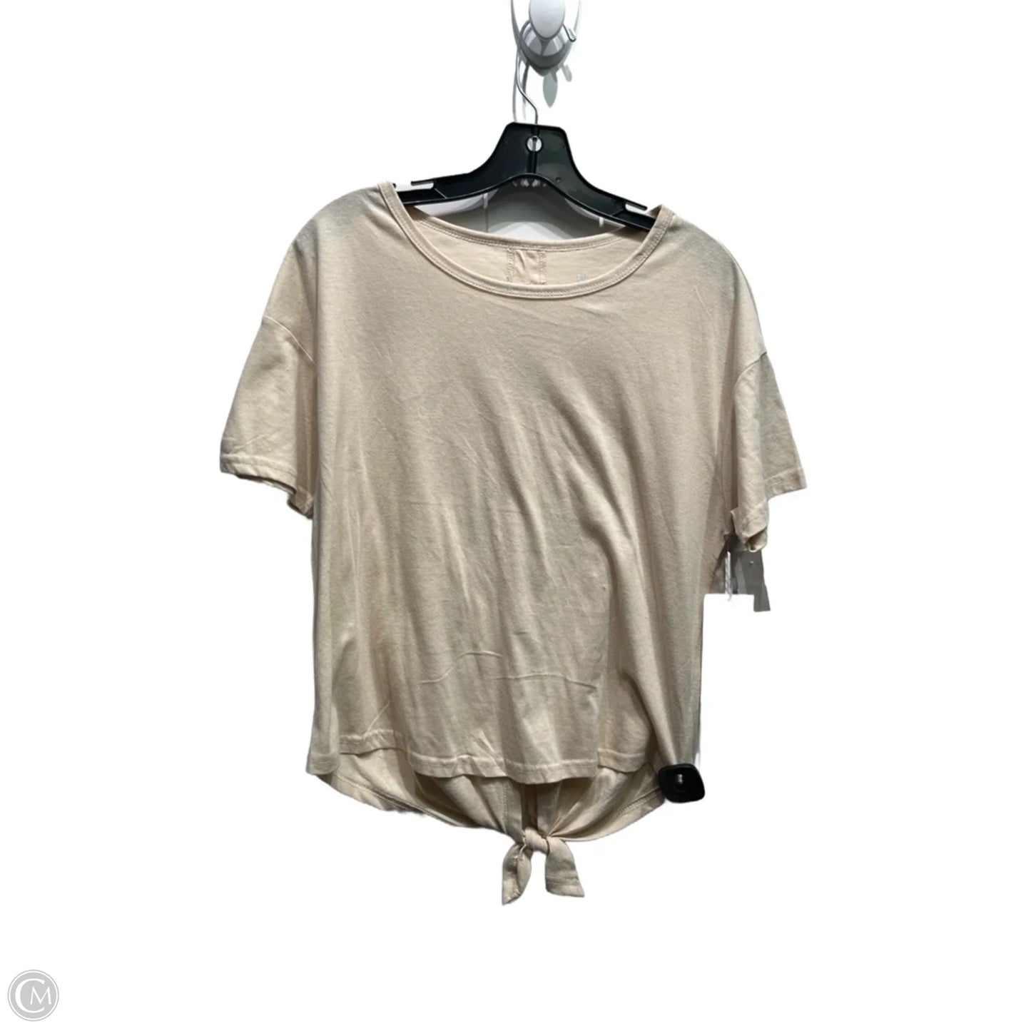 Top Short Sleeve By fit collective In Tan, Size: L